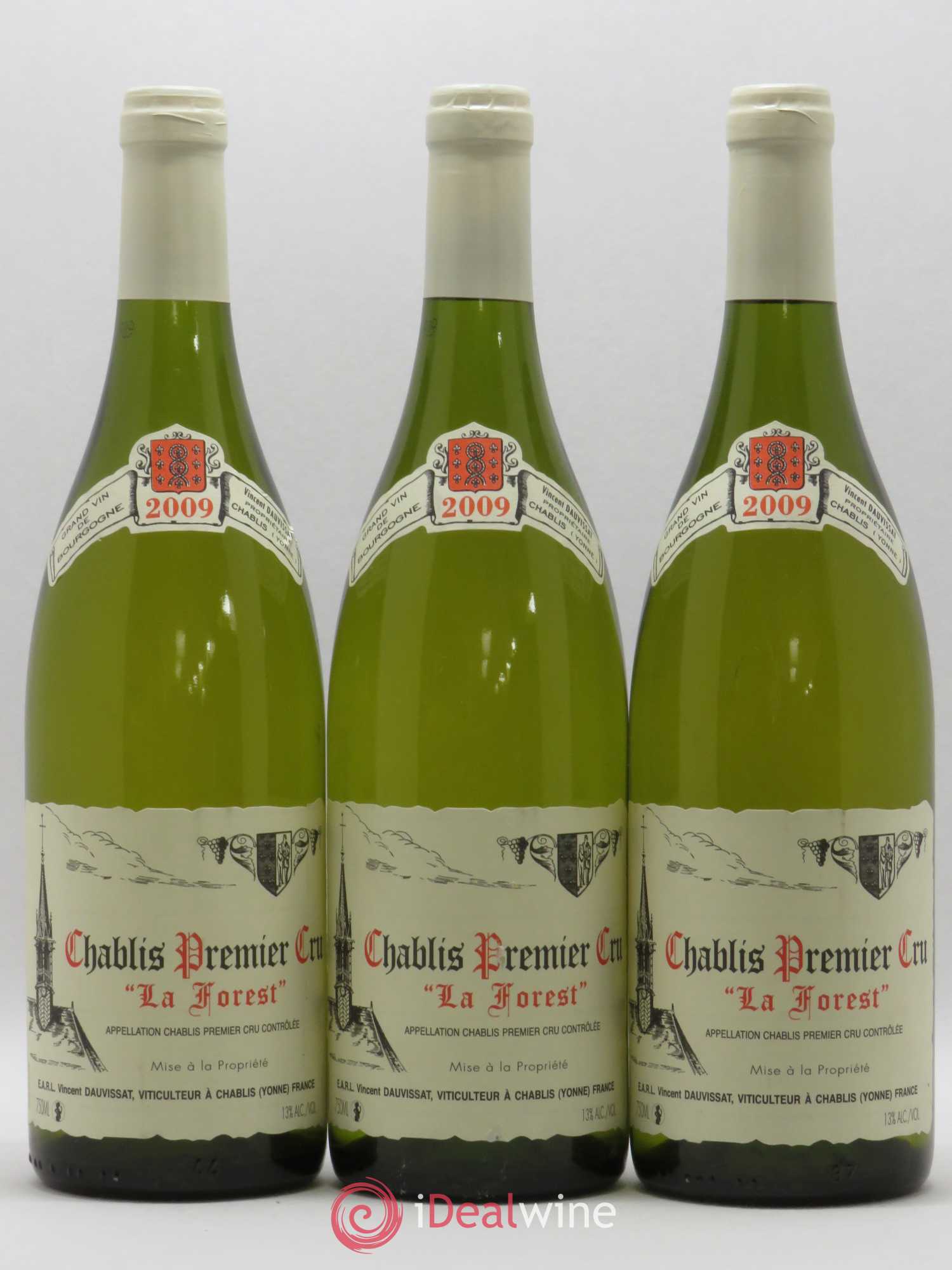 Chablis 1er Cru La Forest Vincent Dauvissat (Domaine) 2009 - Lot de 3 bouteilles - 0