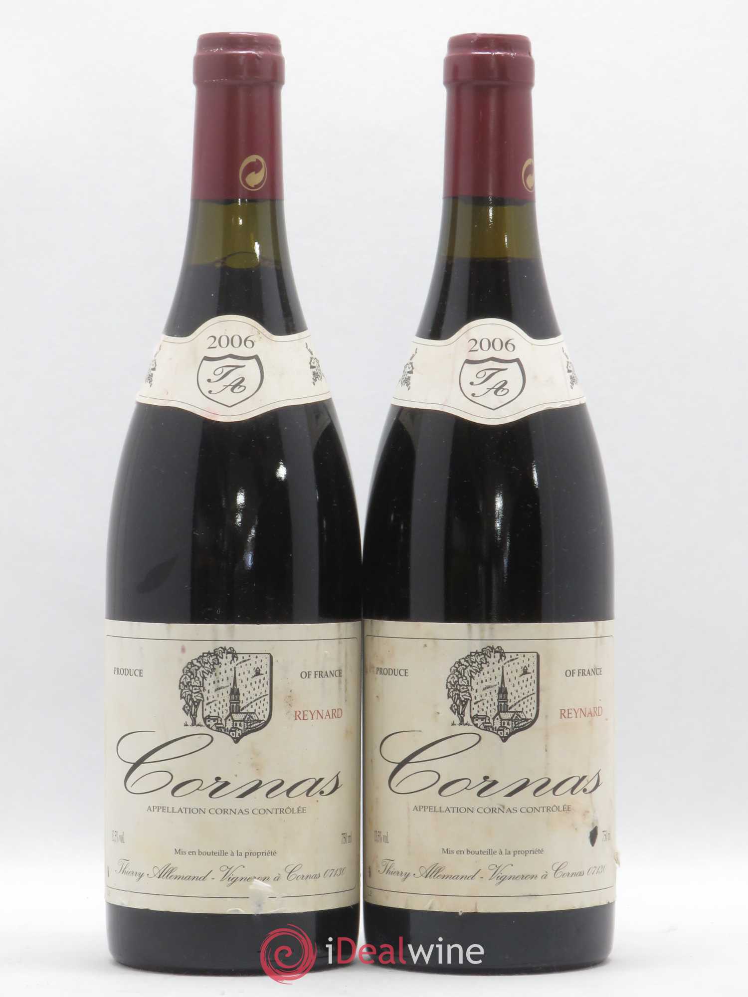 Cornas Reynard Thierry Allemand 2006 - Lot de 2 bouteilles - 0