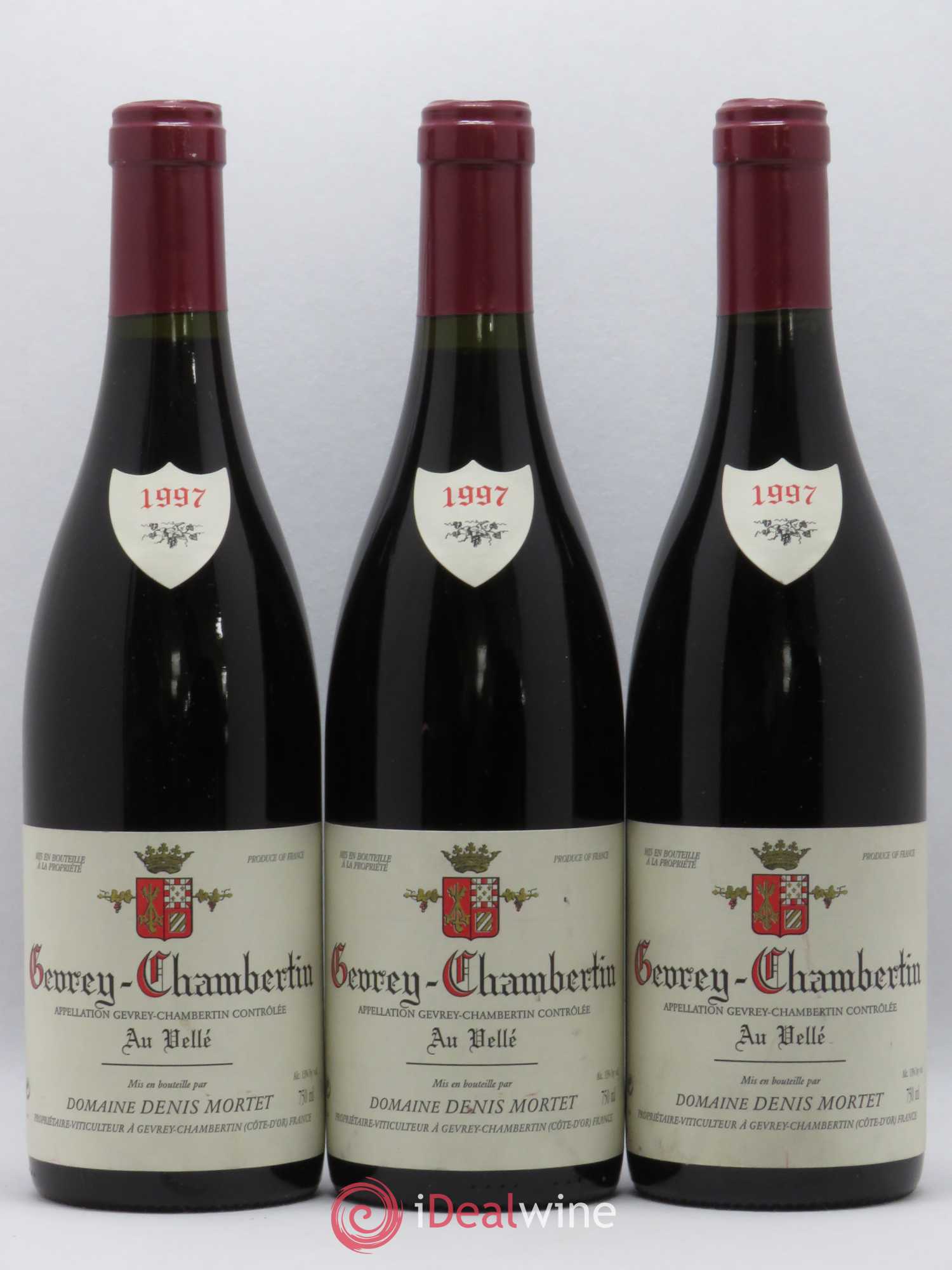 Gevrey-Chambertin Au Vellé Denis Mortet (Domaine) 1997 - Lot de 3 bouteilles - 0