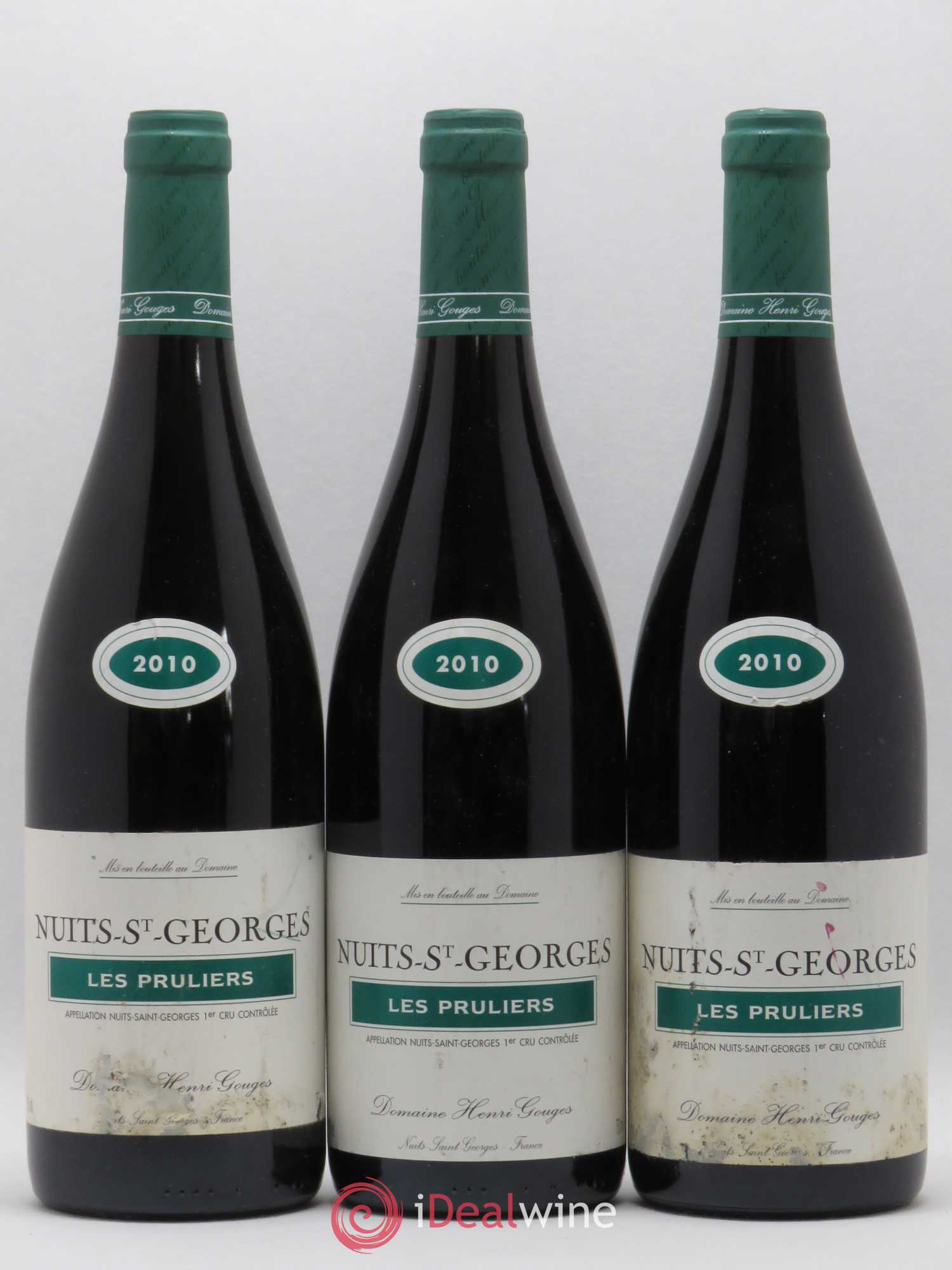 Nuits-Saint-Georges 1er Cru Les Pruliers Henri Gouges 2010 - Lot de 3 bouteilles - 0