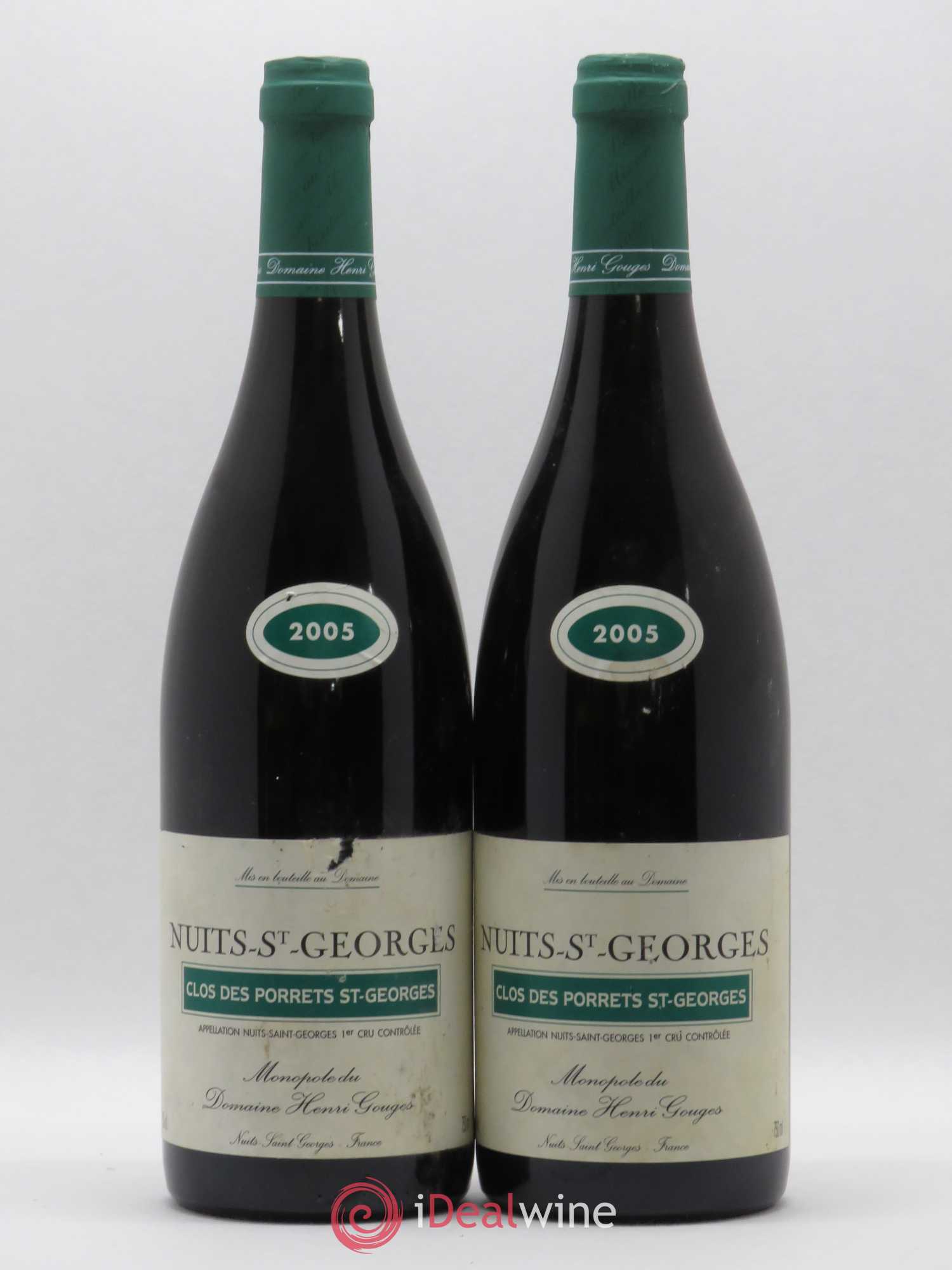 Nuits-Saint-Georges 1er Cru Clos des Porrets St Georges Henri Gouges 2005 - Posten von 2 Flaschen - 0