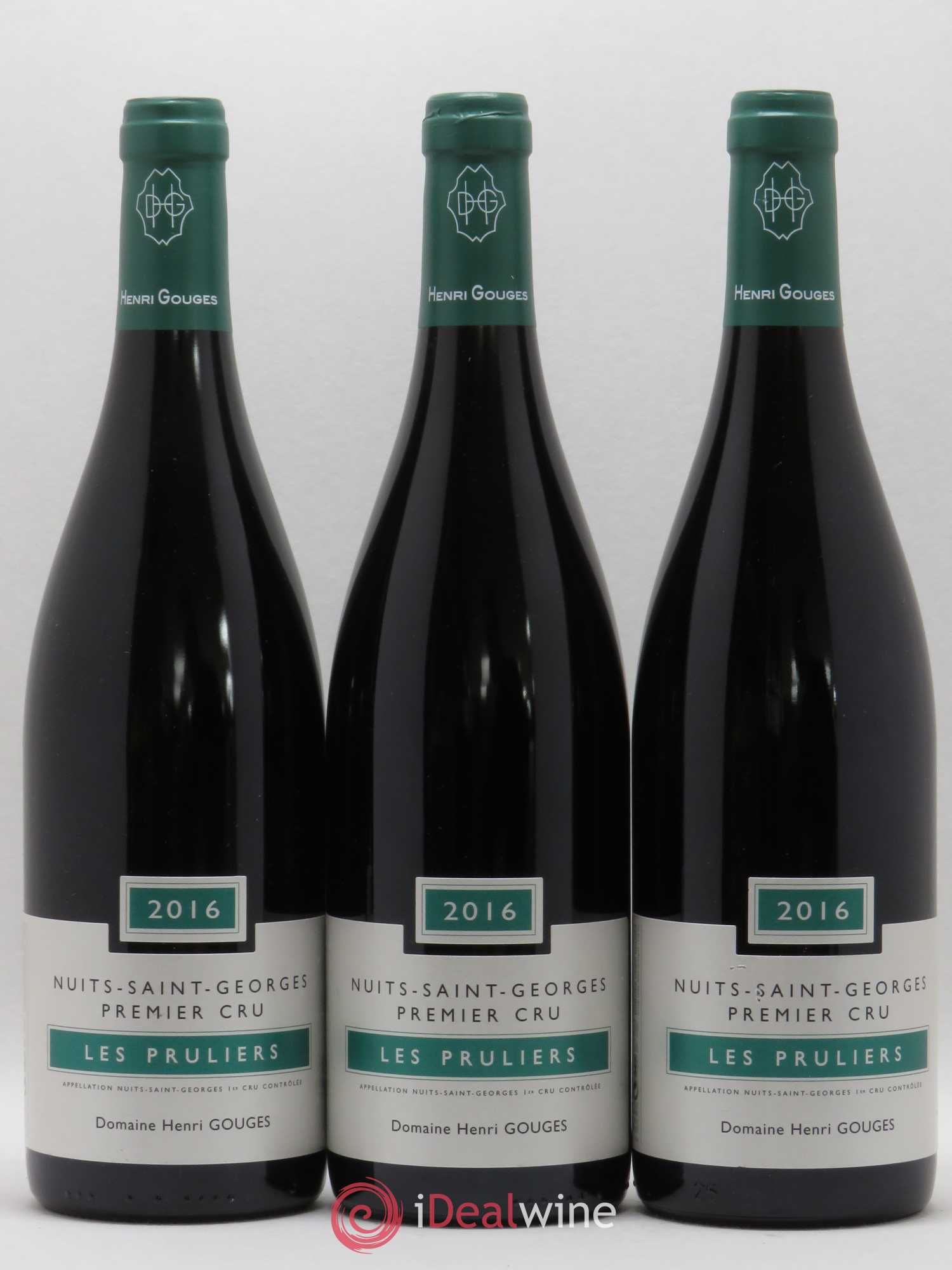 Nuits-Saint-Georges 1er Cru Les Pruliers Henri Gouges 2016 - Lot de 3 bouteilles - 0