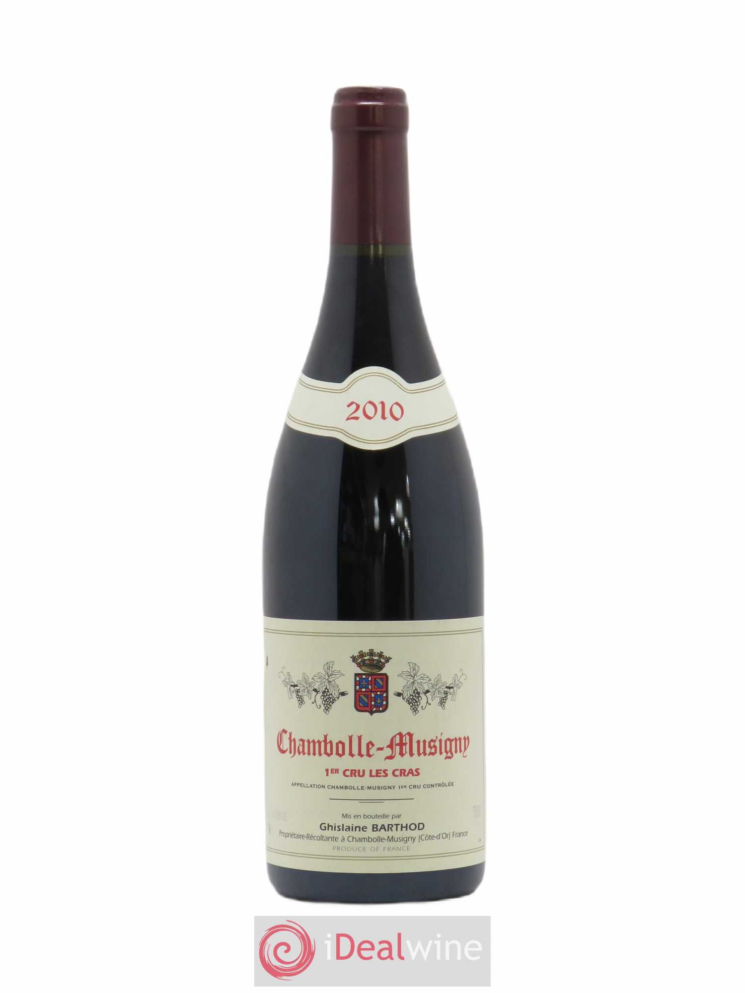 Chambolle-Musigny 1er Cru Les Cras Ghislaine Barthod 2010 - Lot de 1 bouteille - 0
