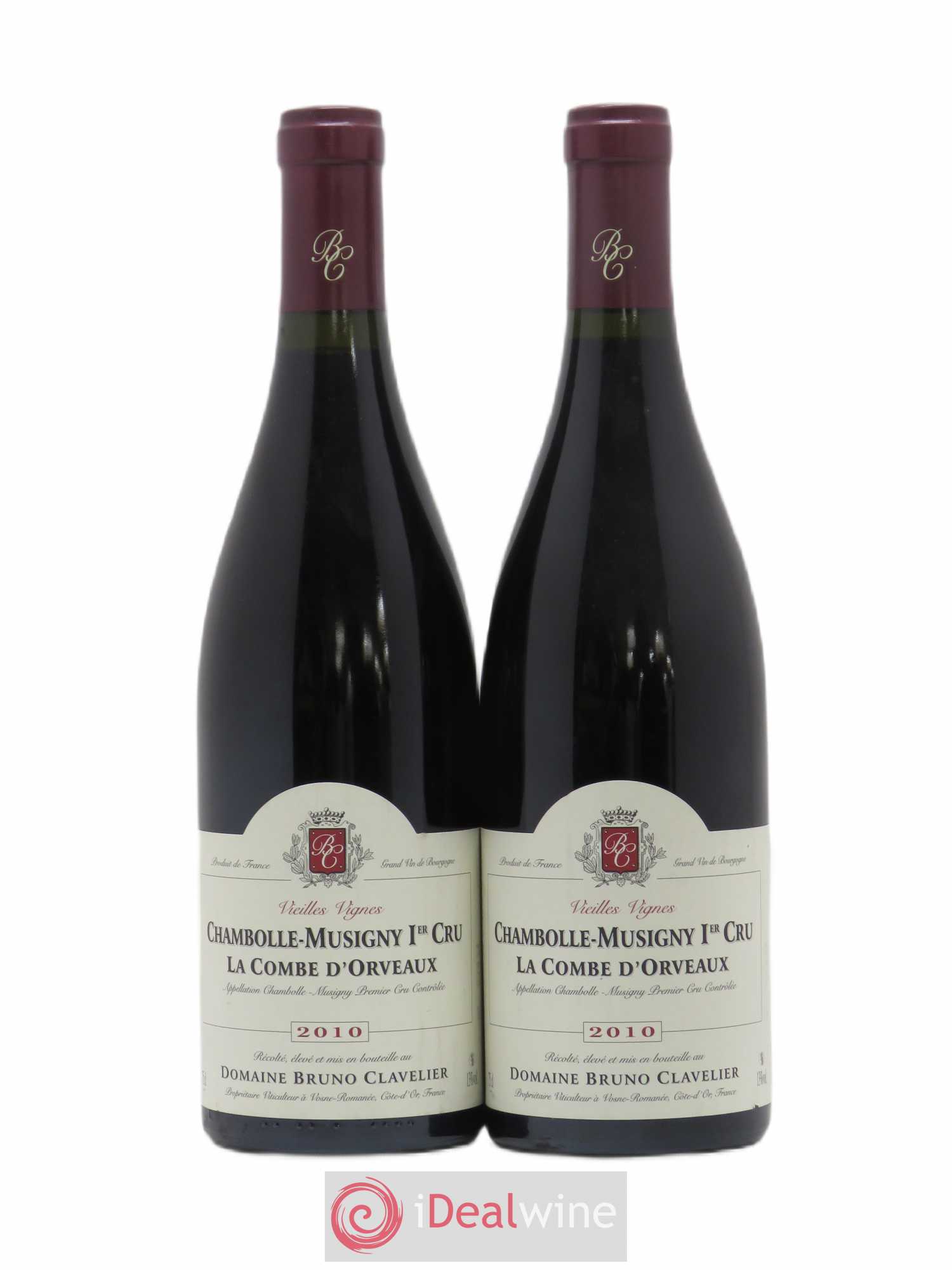 Chambolle-Musigny 1er Cru La Combe d'Orveaux Vieilles Vignes Bruno Clavelier 2010 - Lot de 2 bouteilles - 0