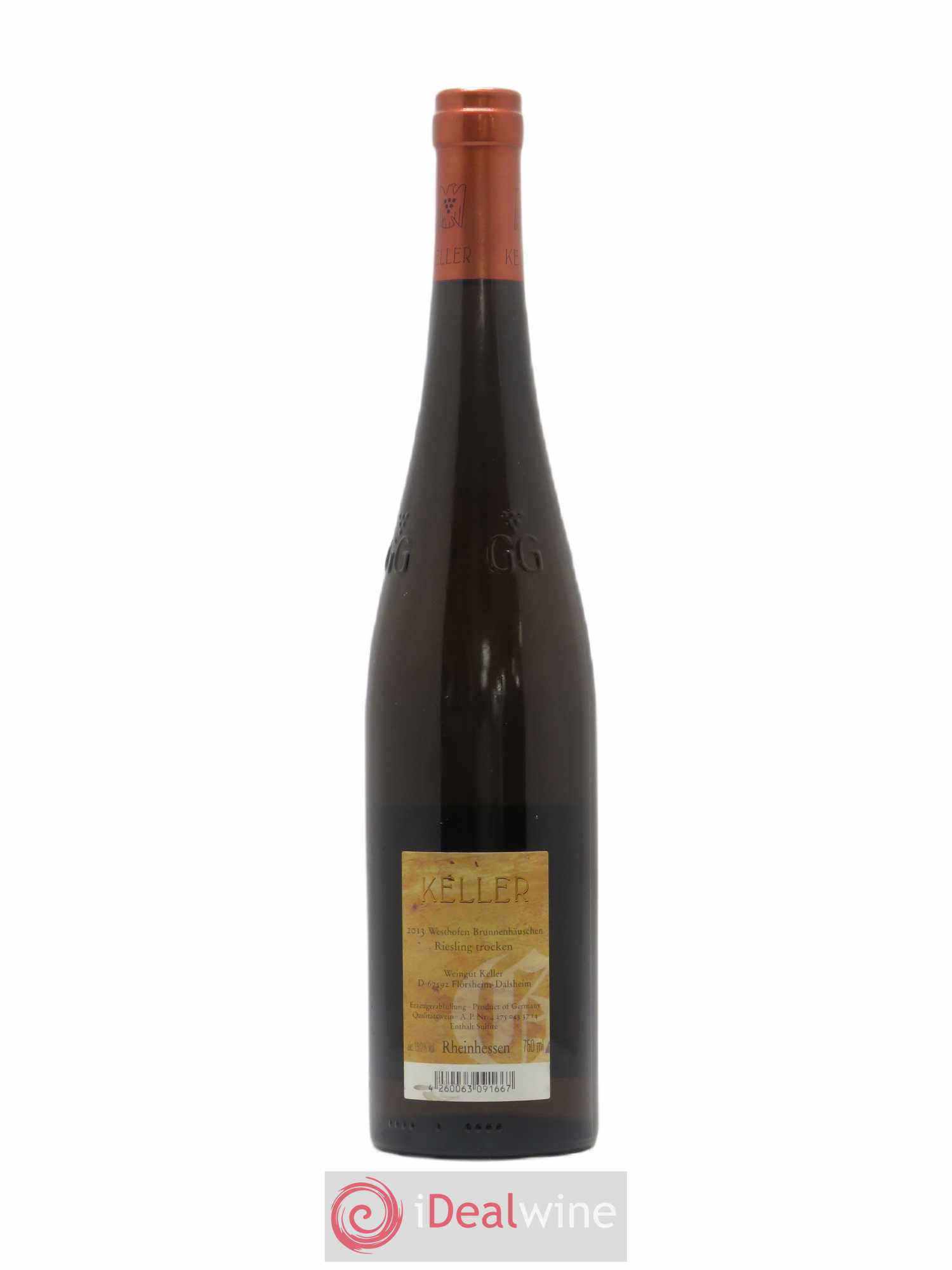 Allemagne Rheinhessen Westhofen Brunnenhauschen Abts Erde Riesling Trocken Grosses Gewachs Klaus Keller 2013 - Posten von 1 Flasche - 1