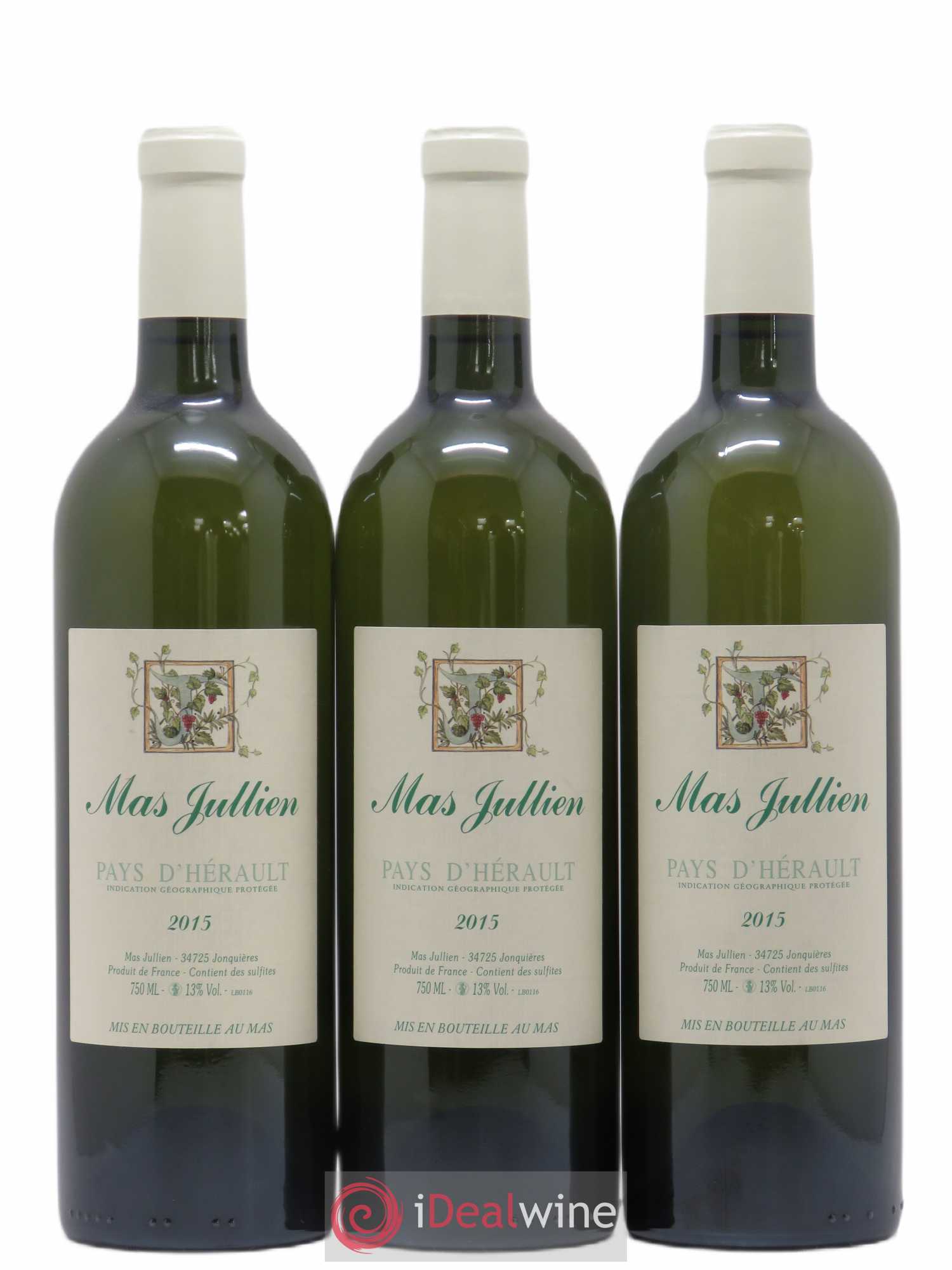 Pays d'Hérault Mas Jullien Olivier Jullien 2015 - Lot de 6 bouteilles - 1