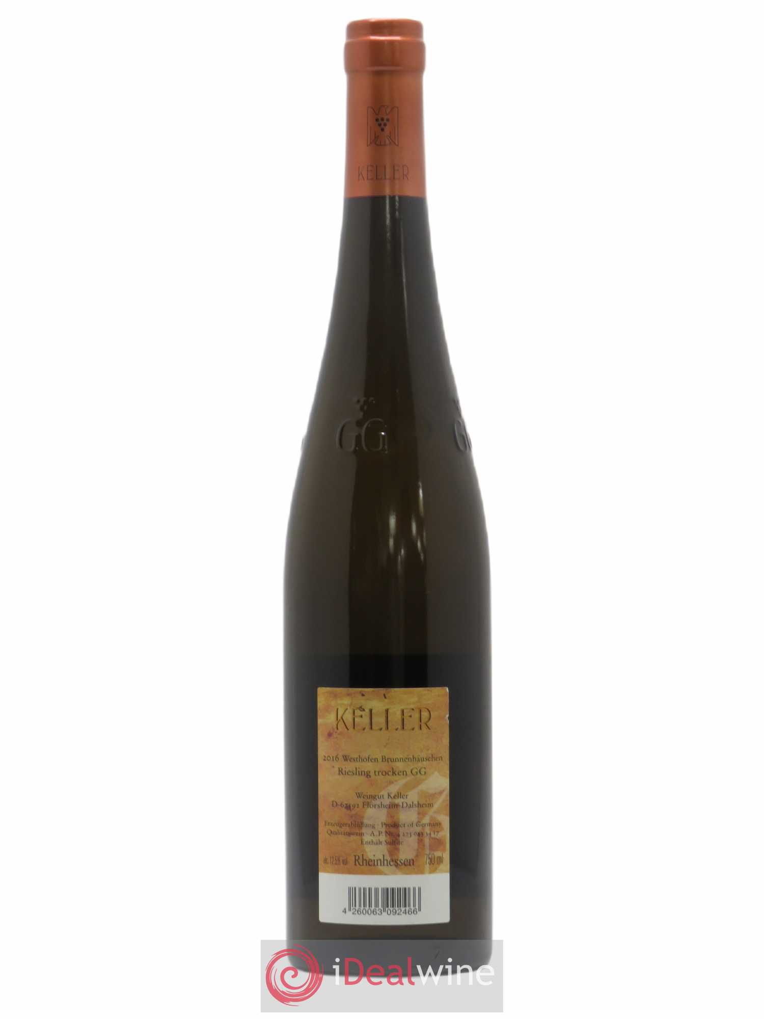 Allemagne Rheinhessen Westhofen Brunnenhauschen Abts Erde Riesling Trocken Grosses Gewachs Klaus Keller 2016 - Posten von 1 Flasche - 1