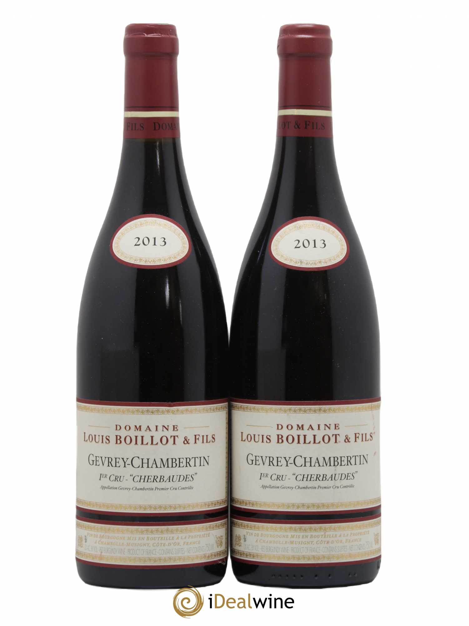 Gevrey-Chambertin 1er Cru Les Cherbaudes Louis Boillot et Fils 2013 - Lot de 2 bouteilles - 0