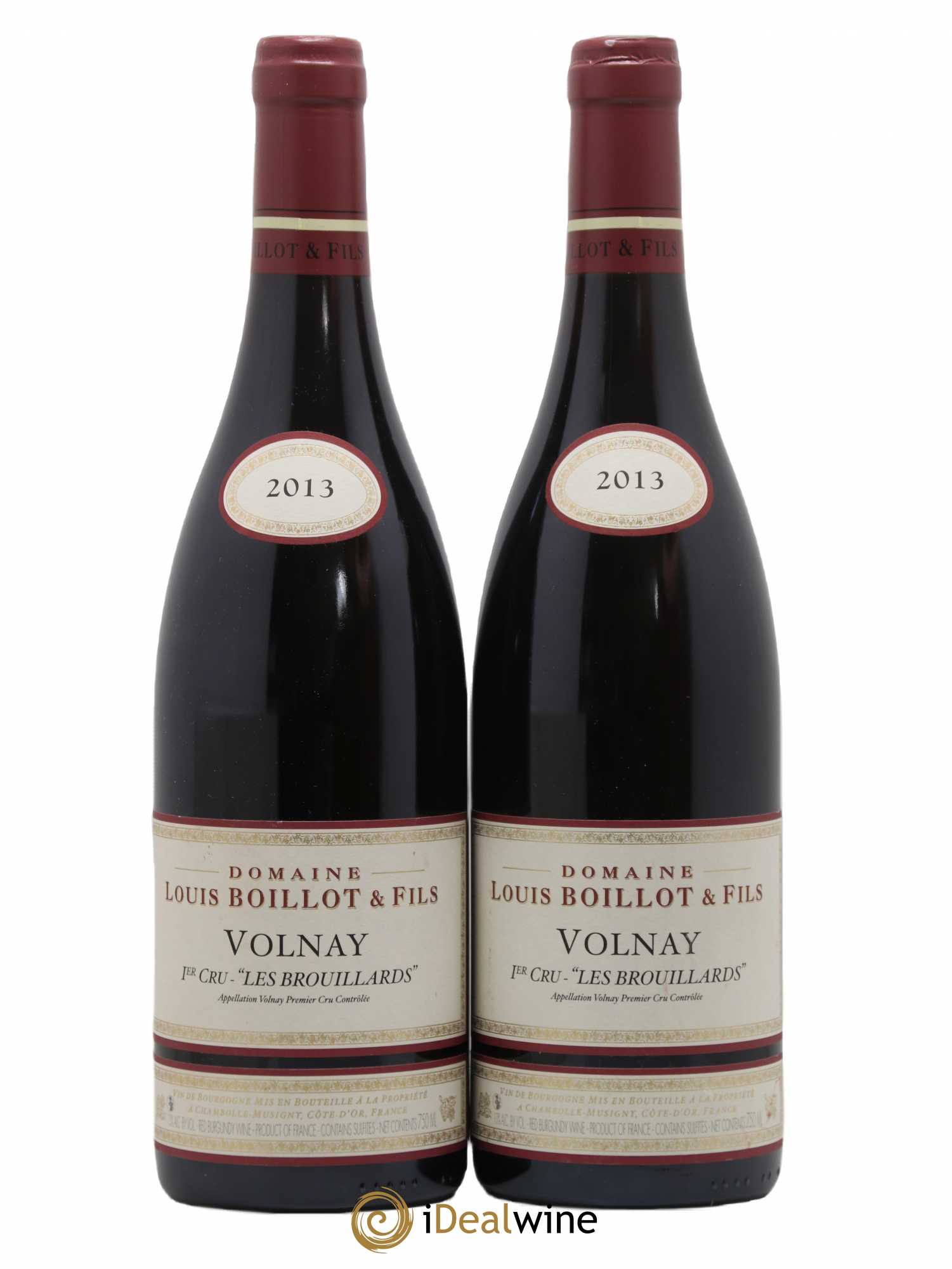 Volnay 1er Cru Les Brouillards Louis Boillot et Fils 2013 - Lot de 2 bouteilles - 0