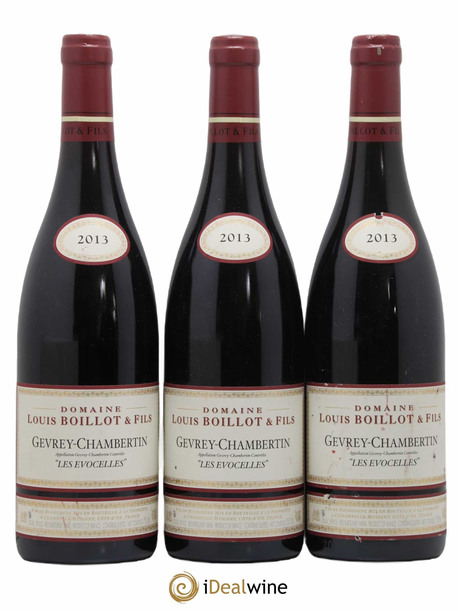 Gevrey-Chambertin Les Evocelles Lucien Boillot & Fils (Domaine) 2013 - Lot de 3 bouteilles - 0