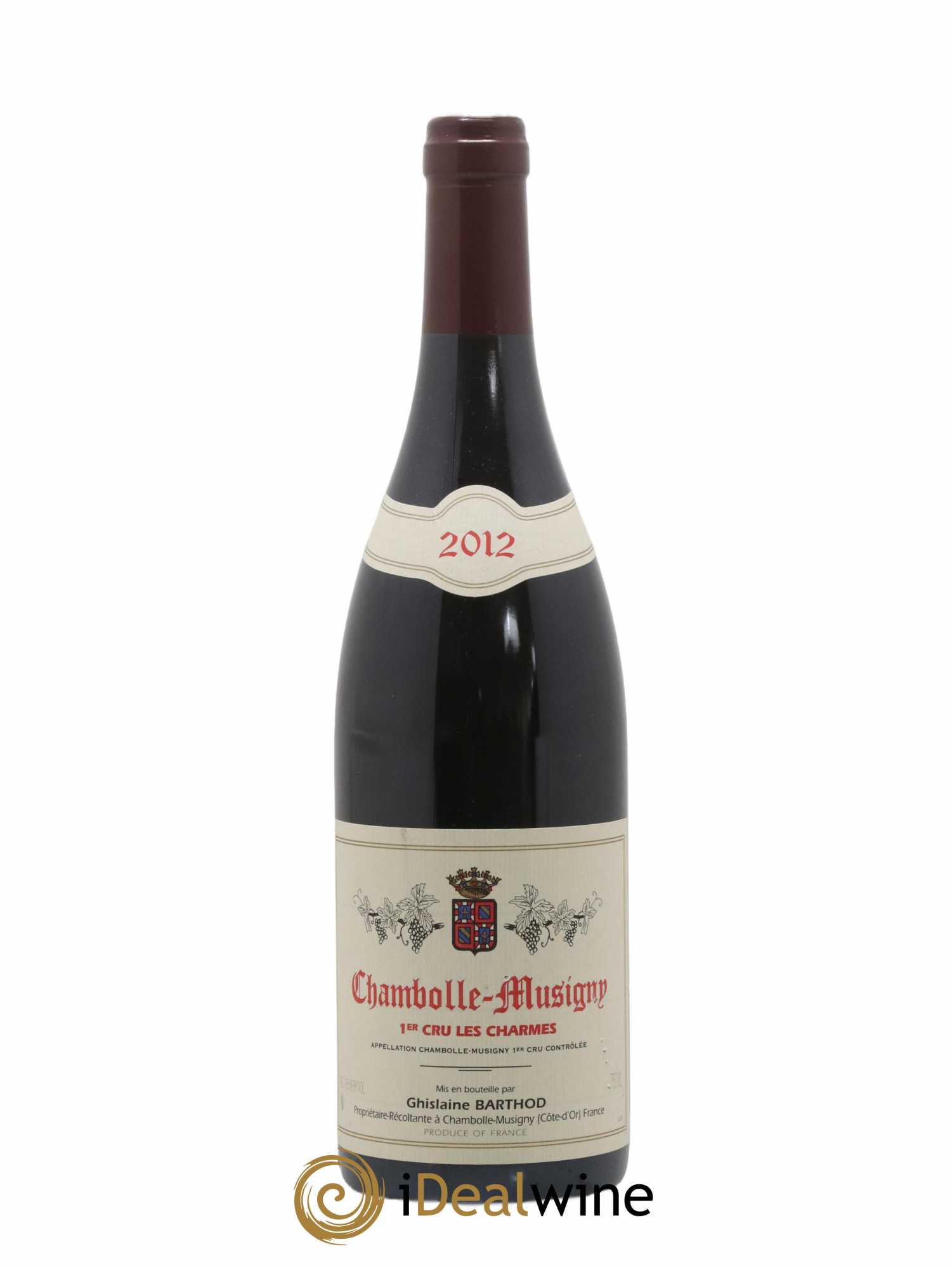 Chambolle-Musigny 1er Cru Les Charmes Ghislaine Barthod 2012 - Lot de 1 bouteille - 0
