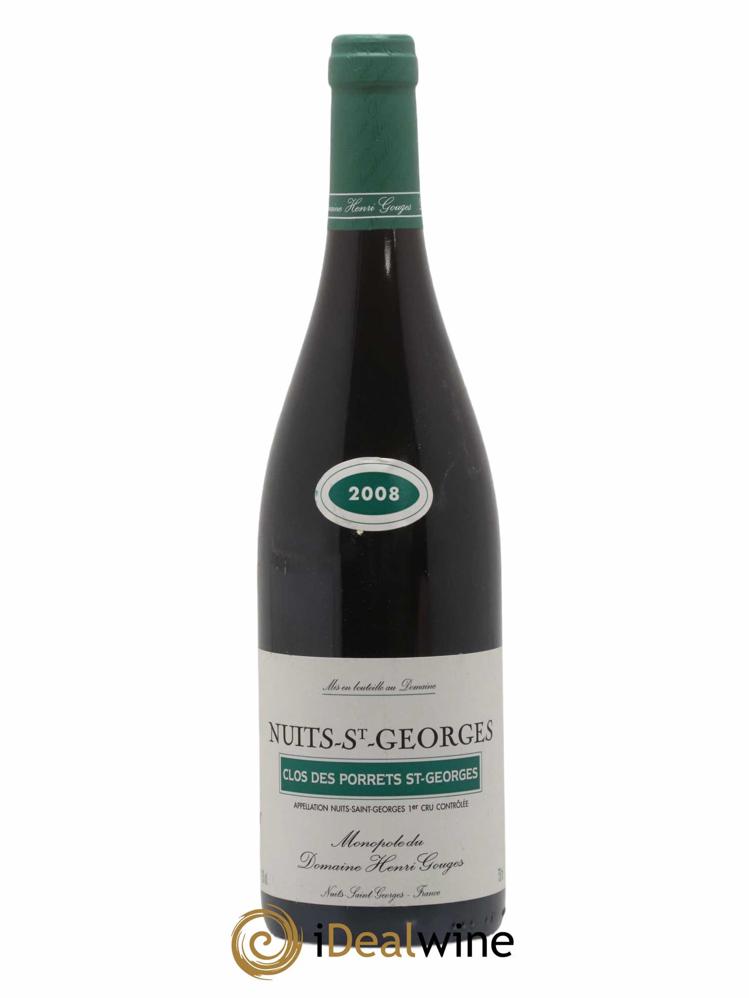 Nuits-Saint-Georges 1er Cru Clos des Porrets St Georges Henri Gouges 2008 - Lot de 1 bouteille - 0