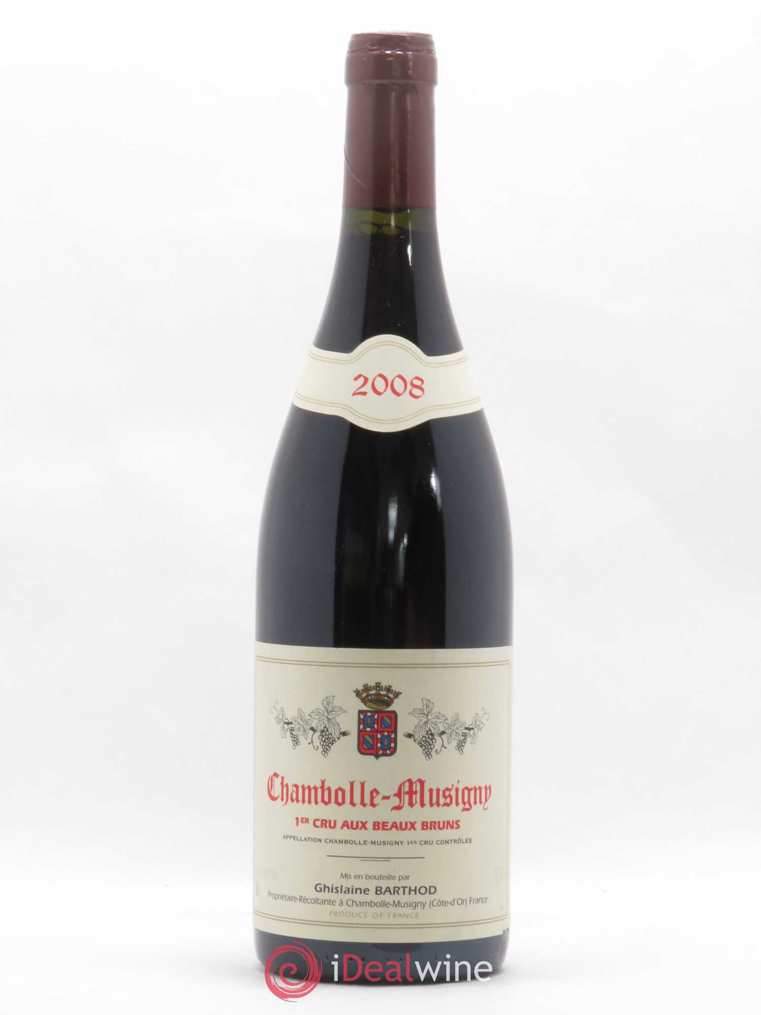 Chambolle-Musigny 1er Cru Aux Beaux Bruns Ghislaine Barthod 2008 - Lot de 1 bouteille - 0