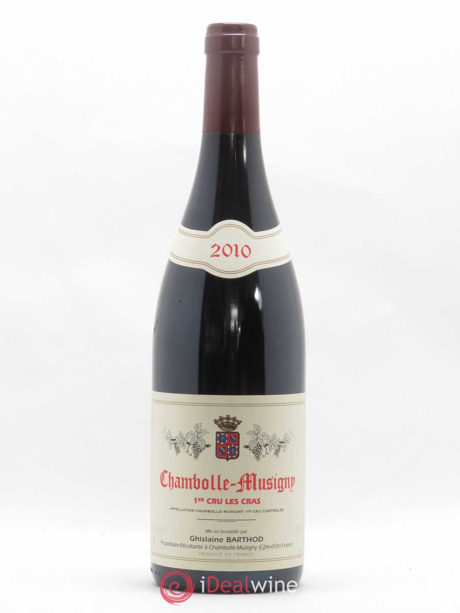 Chambolle-Musigny 1er Cru Les Cras Ghislaine Barthod 2010 - Lot de 1 bouteille - 0
