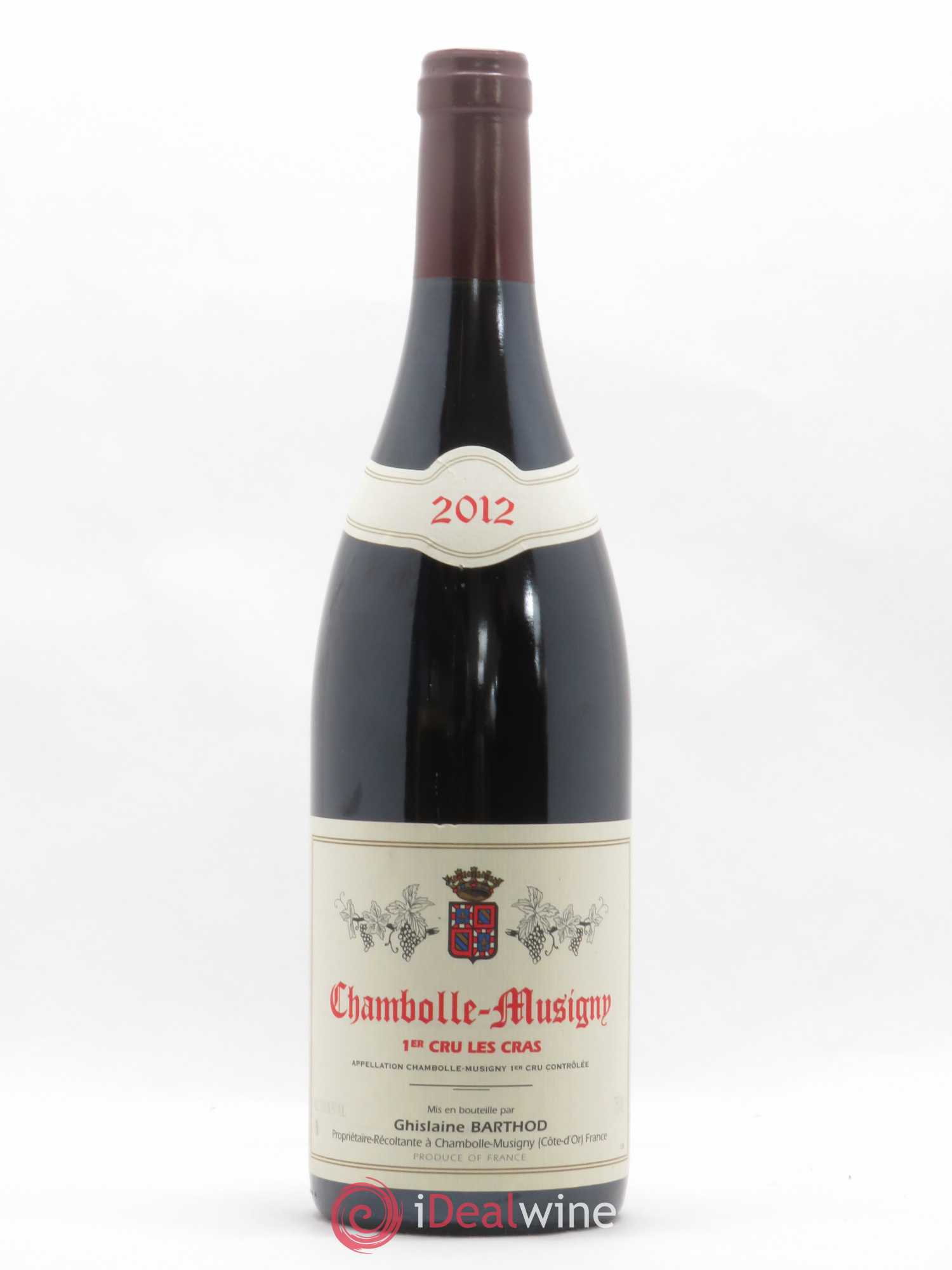 Chambolle-Musigny 1er Cru Les Cras Ghislaine Barthod 2012 - Lot de 1 bouteille - 0