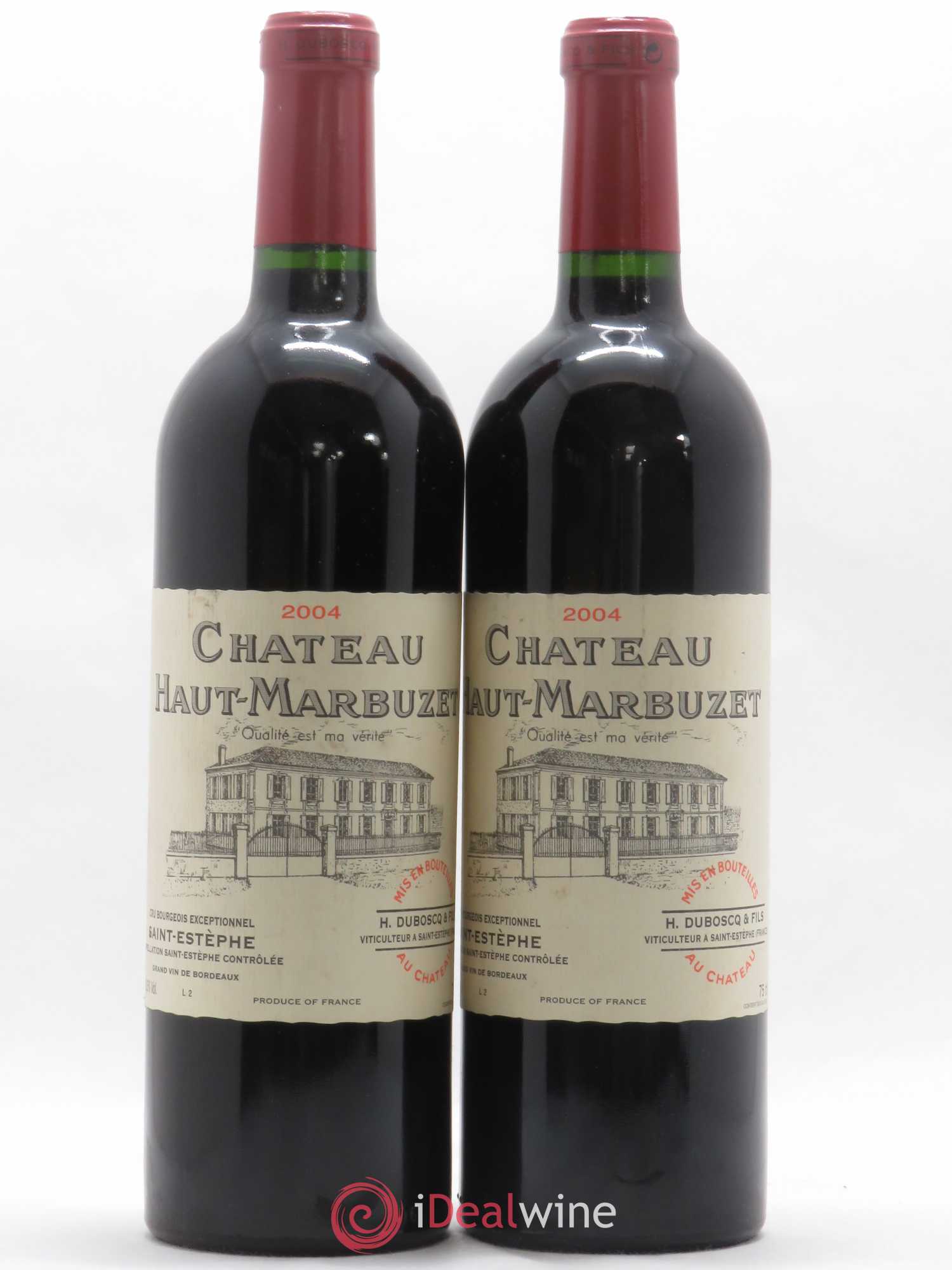 Château Haut Marbuzet 2004 - Lot de 2 bouteilles - 0
