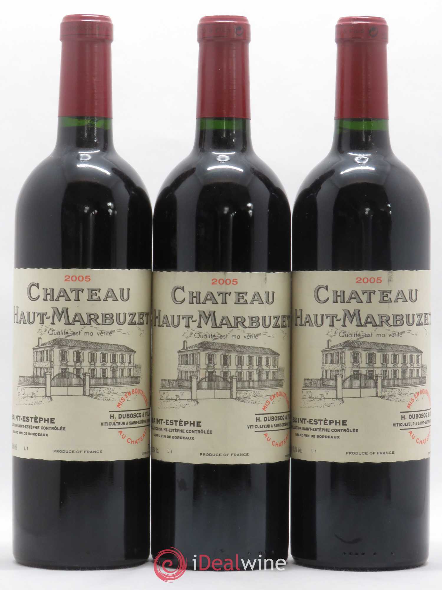 Château Haut Marbuzet 2005 - Lot de 3 bouteilles - 0