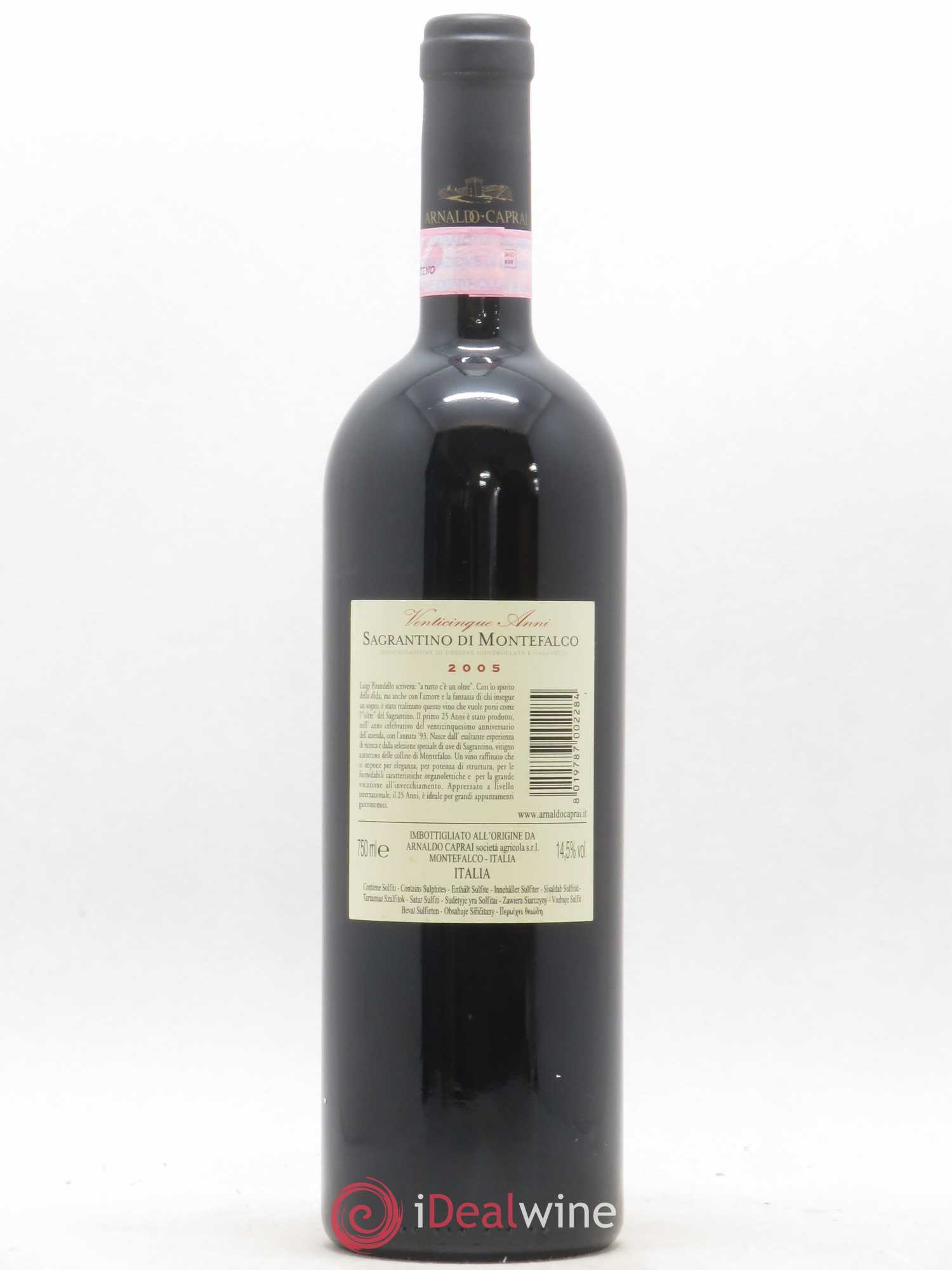 Sagrantino di Montefalco DOC 25 anni Arnaldo Caprai 2005 - Lot de 1 bouteille - 1