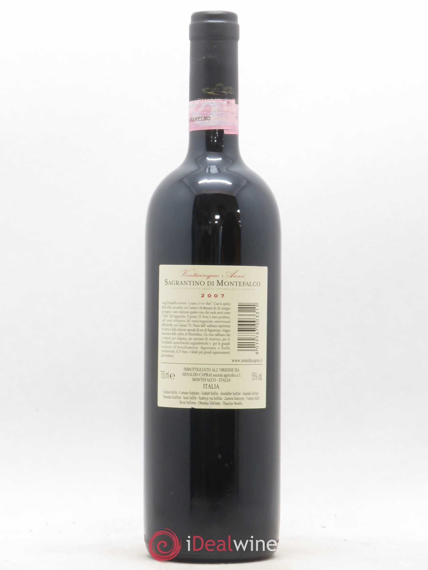 Sagrantino di Montefalco DOC 25 anni Arnaldo Caprai 2007 - Posten von 1 Flasche - 1