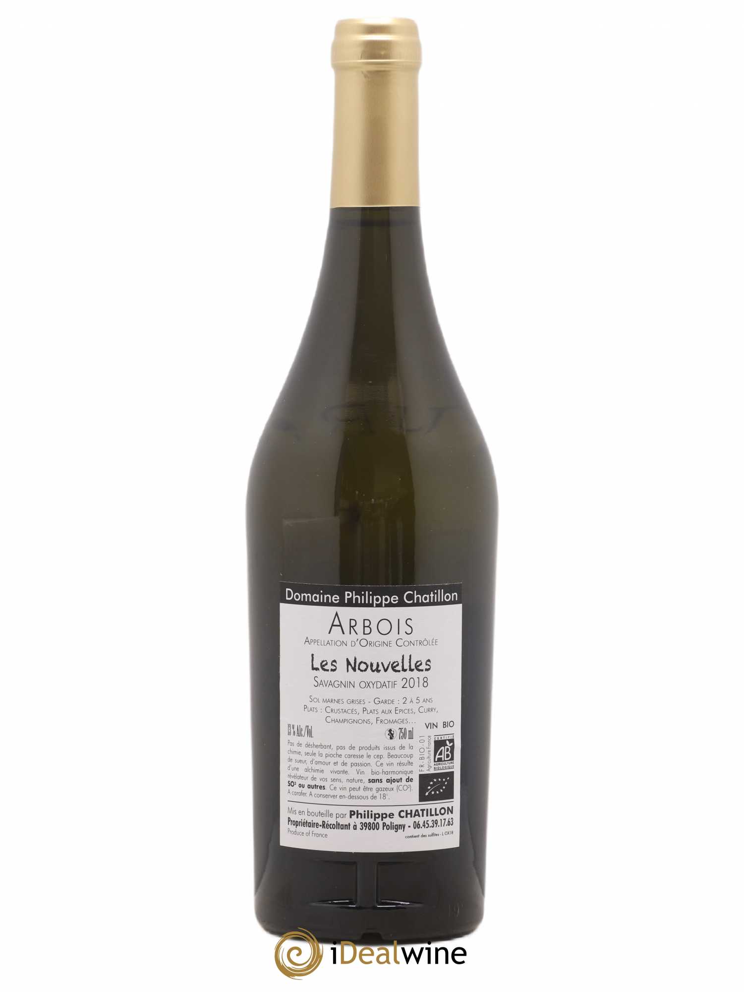 Arbois Les Nouvelles Philippe Chatillon 2018 - Lot de 1 bouteille - 1