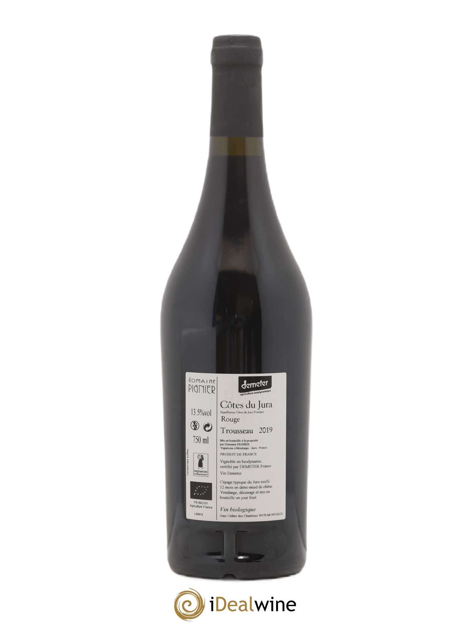 Côtes du Jura Trousseau Domaine Pignier 2019 - Lot de 1 bouteille - 1