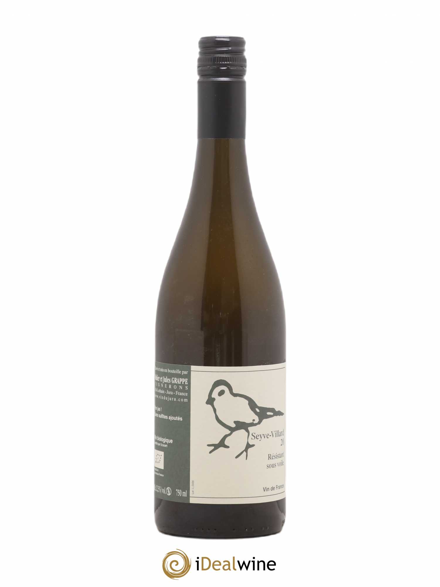 Vin de France Résistant sous voile Seyve Villard Didier Grappe 2020 - Posten von 1 Flasche - 0