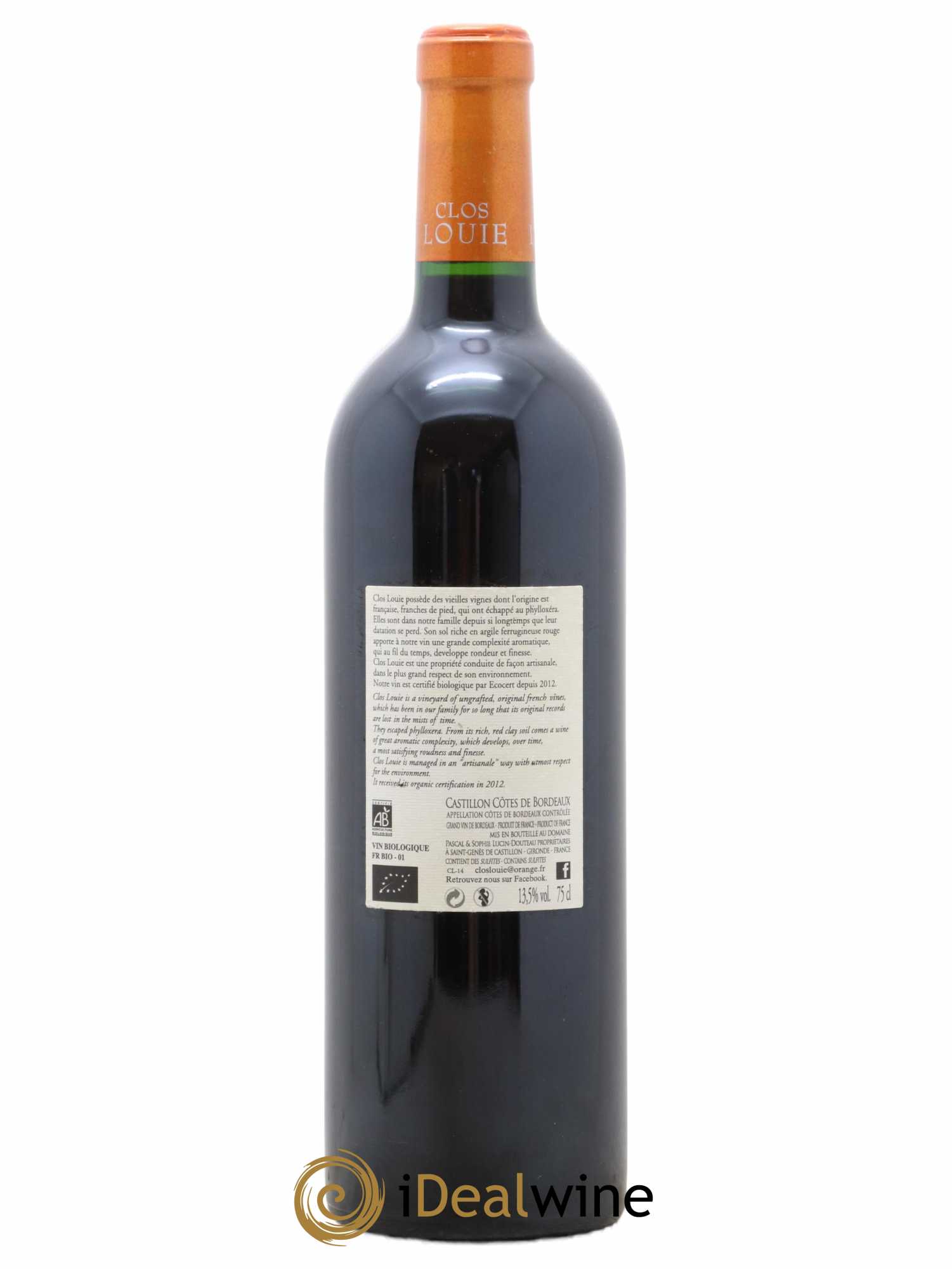 Castillon-Côtes-de-Bordeaux (Côtes-de-Castillon) Clos Louie 2014 - Lot de 1 bouteille - 1