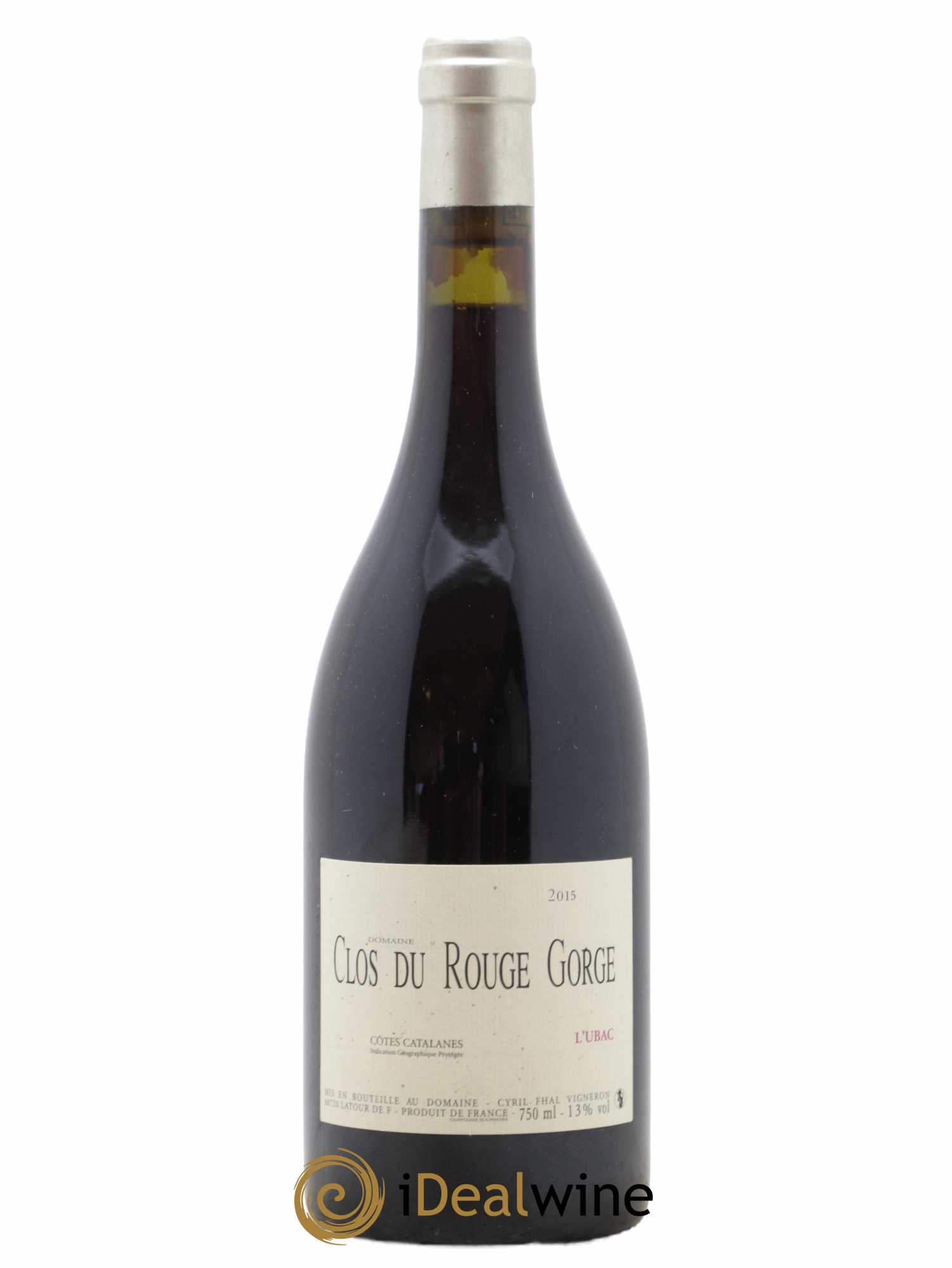Côtes Catalanes Clos du Rouge Gorge L'Ubac Cyril Fhal 2015 - Lot de 1 bouteille - 0