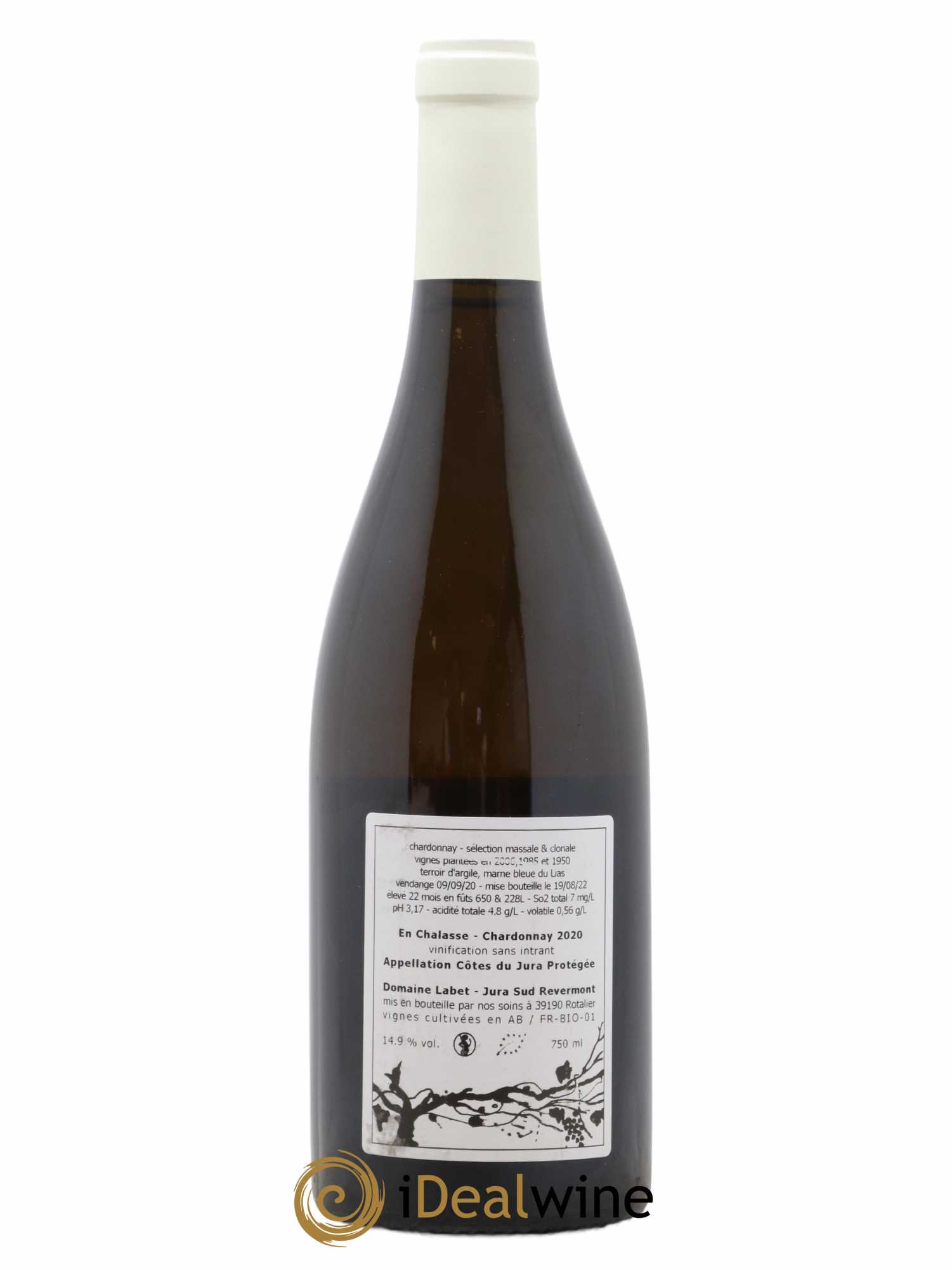Côtes du Jura Chardonnay En Chalasse Romain - Julien - Charline Labet 2020 - Lot de 1 bouteille - 1