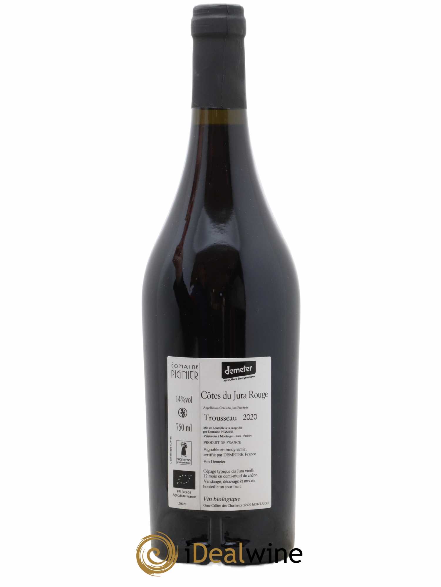 Côtes du Jura Trousseau Domaine Pignier 2020 - Lot de 1 bouteille - 1