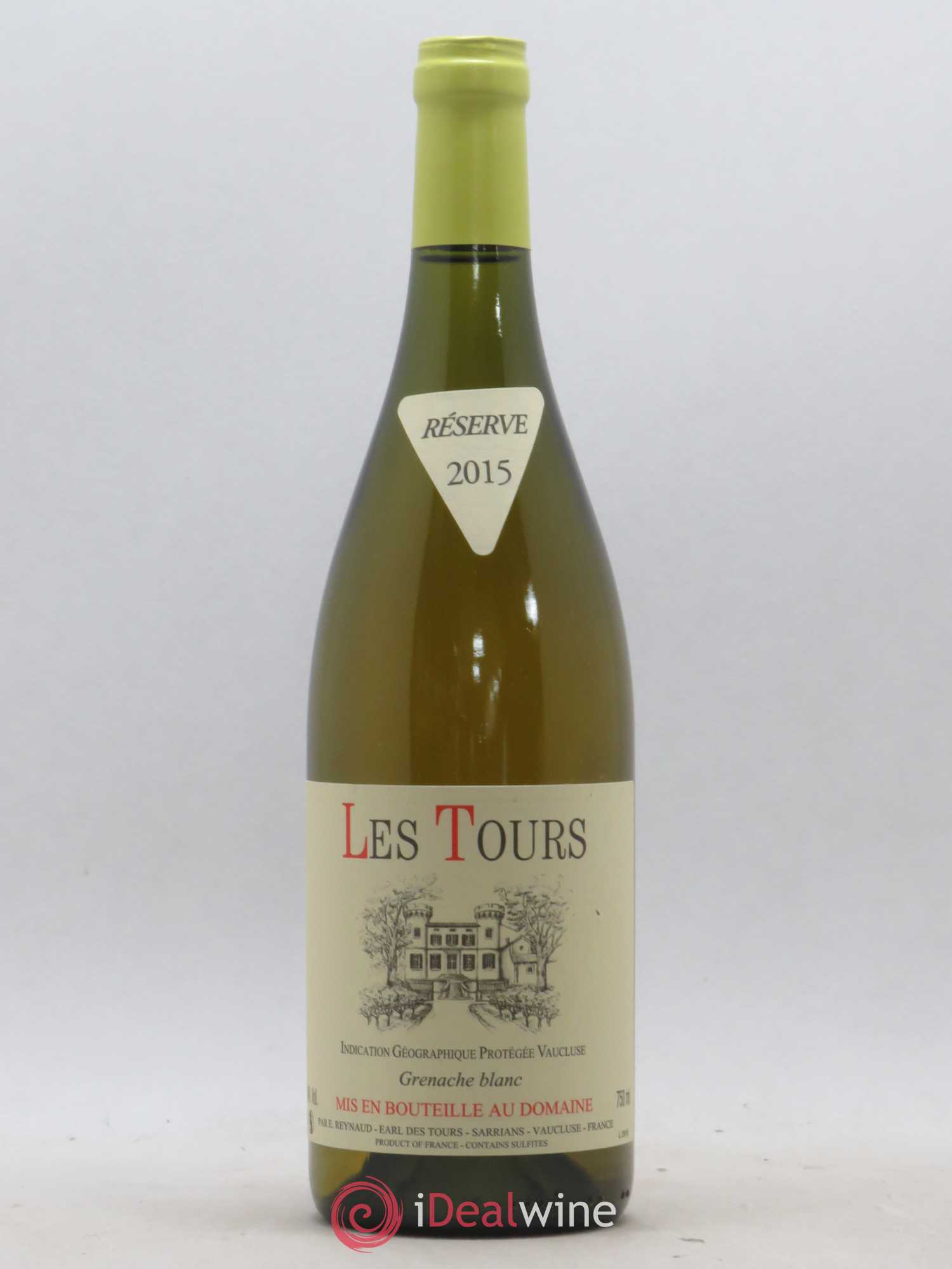 Vaucluse (Vin de Pays de Vaucluse) Les Tours Grenache Blanc Emmanuel Reynaud 2015 - Lot de 1 bouteille - 0