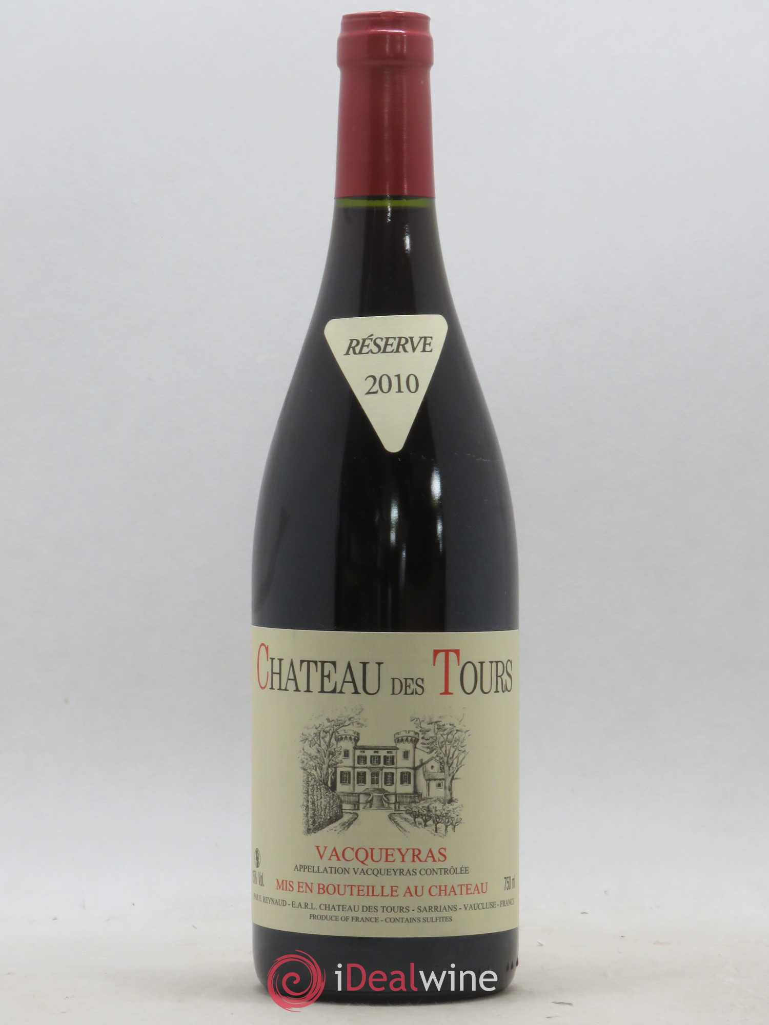 Vacqueyras Château des Tours Emmanuel Reynaud 2010 - Lot de 1 bouteille - 0