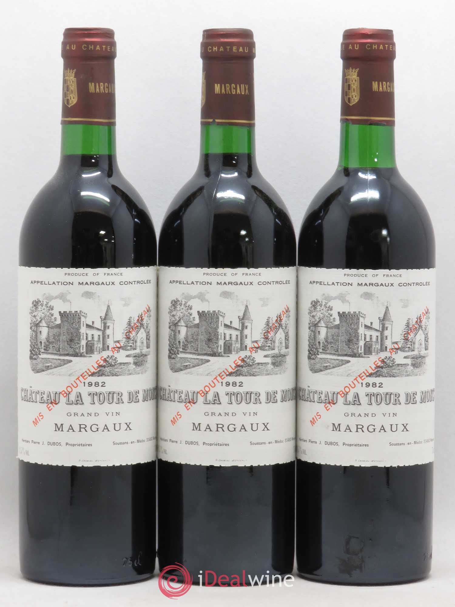 Château la Tour de Mons Cru Bourgeois 1982 - Lot de 12 bouteilles - 1