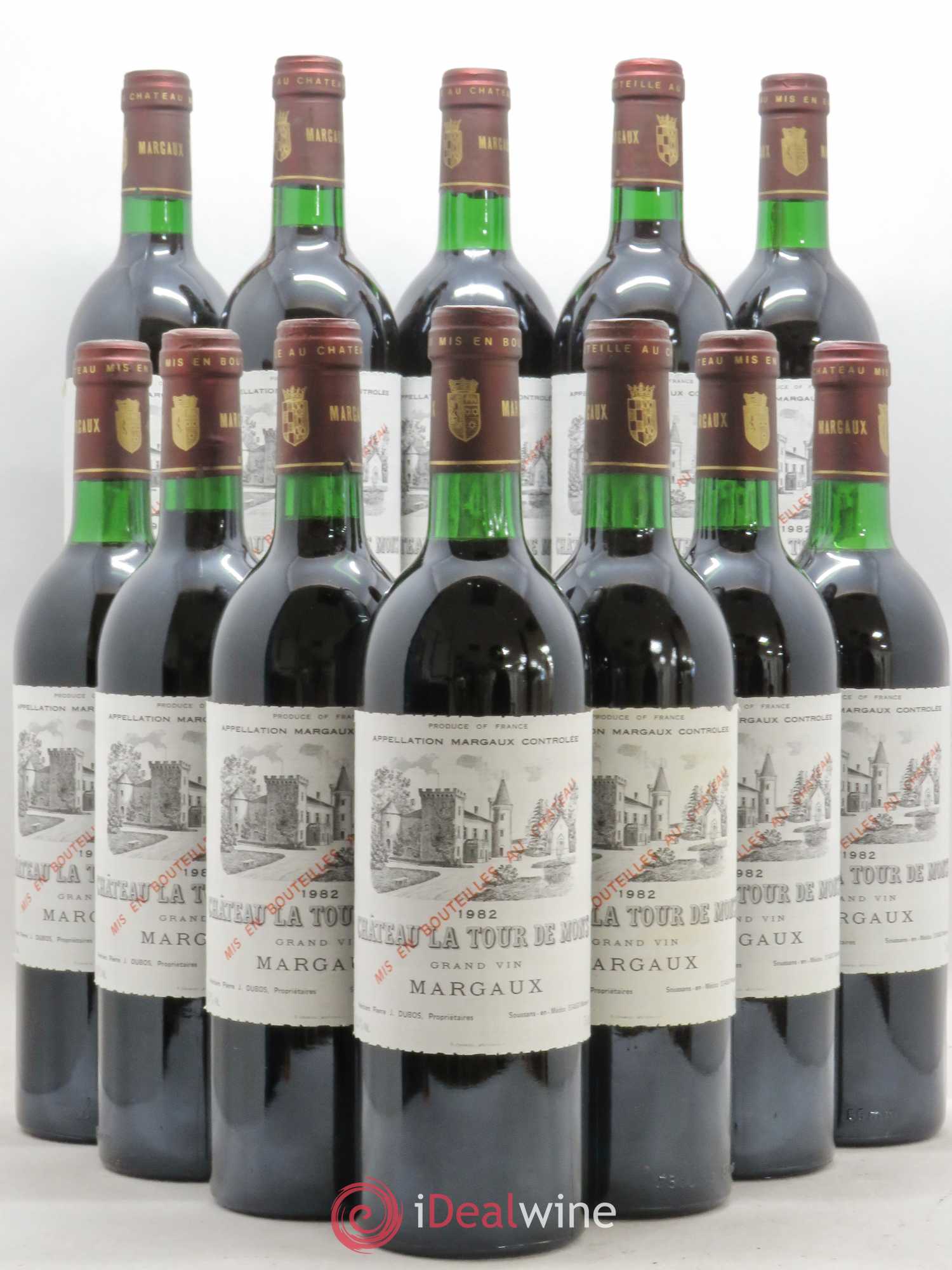 Château la Tour de Mons Cru Bourgeois 1982 - Lot de 12 bouteilles - 0