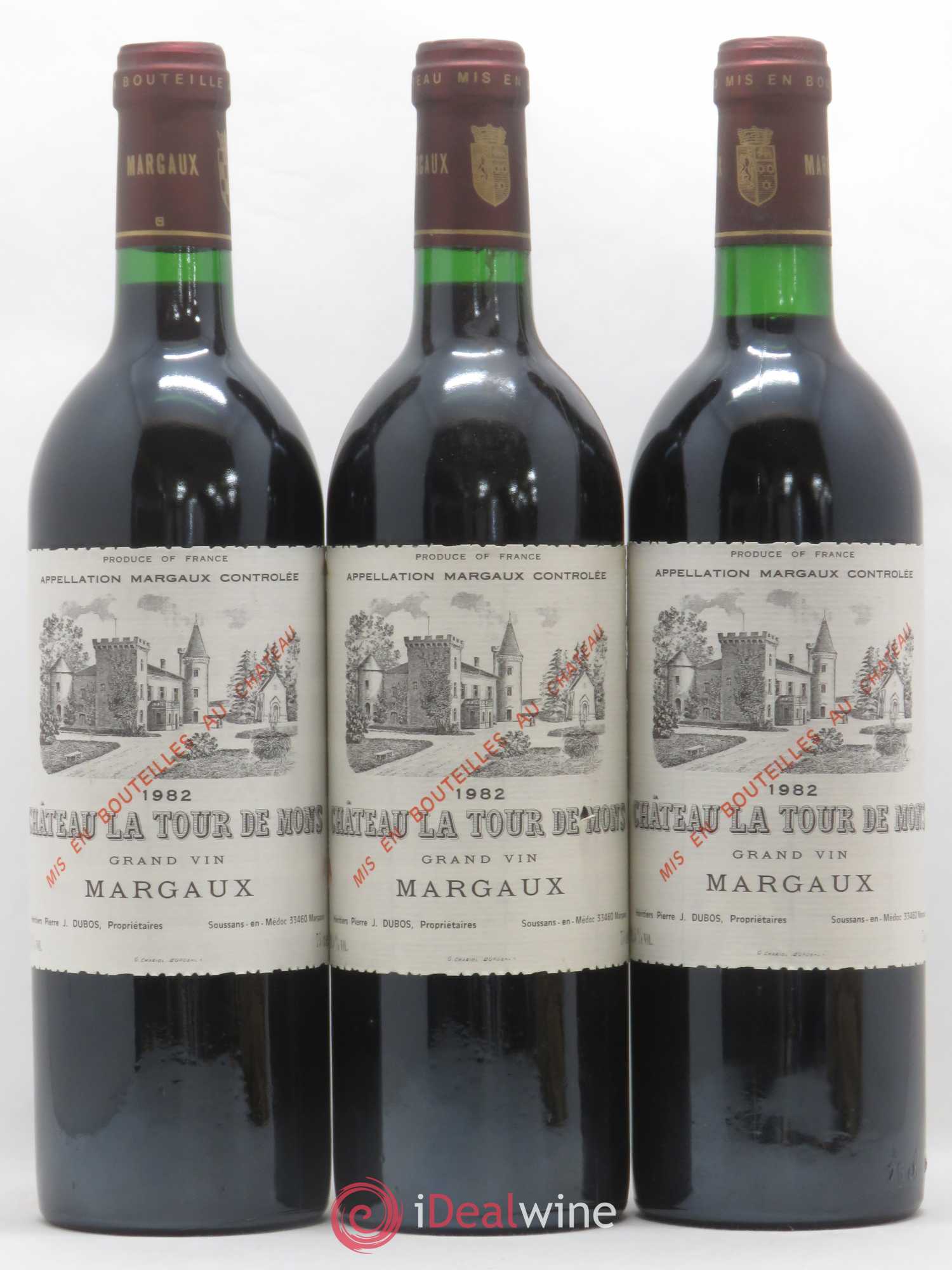 Château la Tour de Mons Cru Bourgeois 1982 - Lot de 12 bouteilles - 1