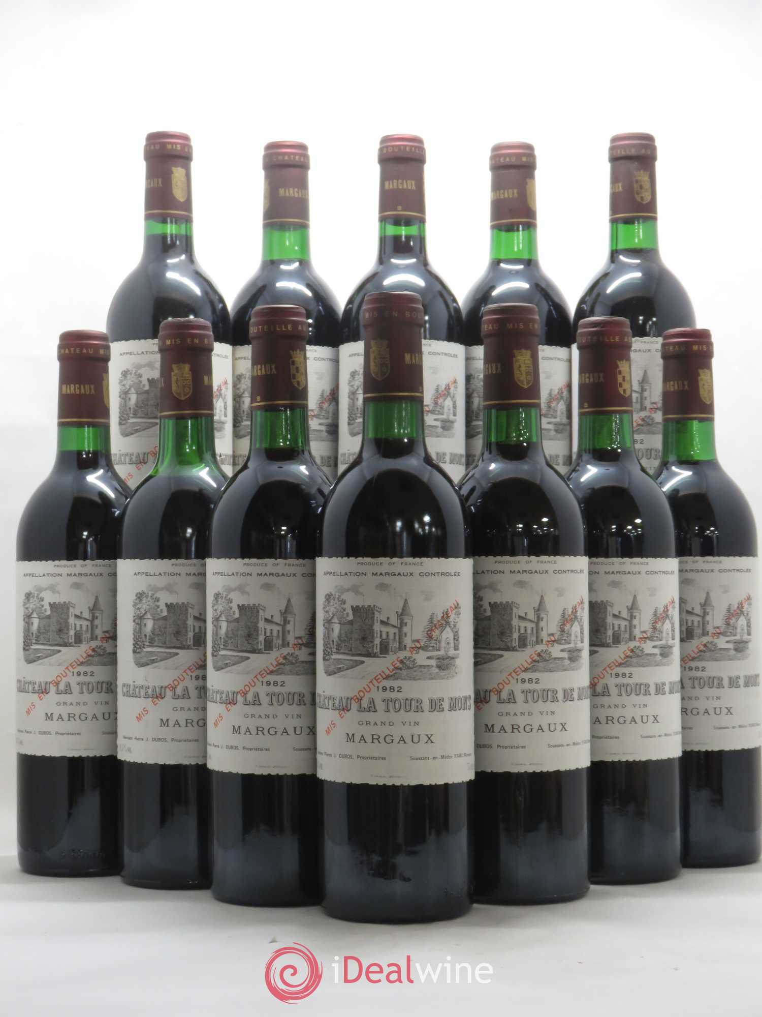Château la Tour de Mons Cru Bourgeois 1982 - Lot de 12 bouteilles - 0
