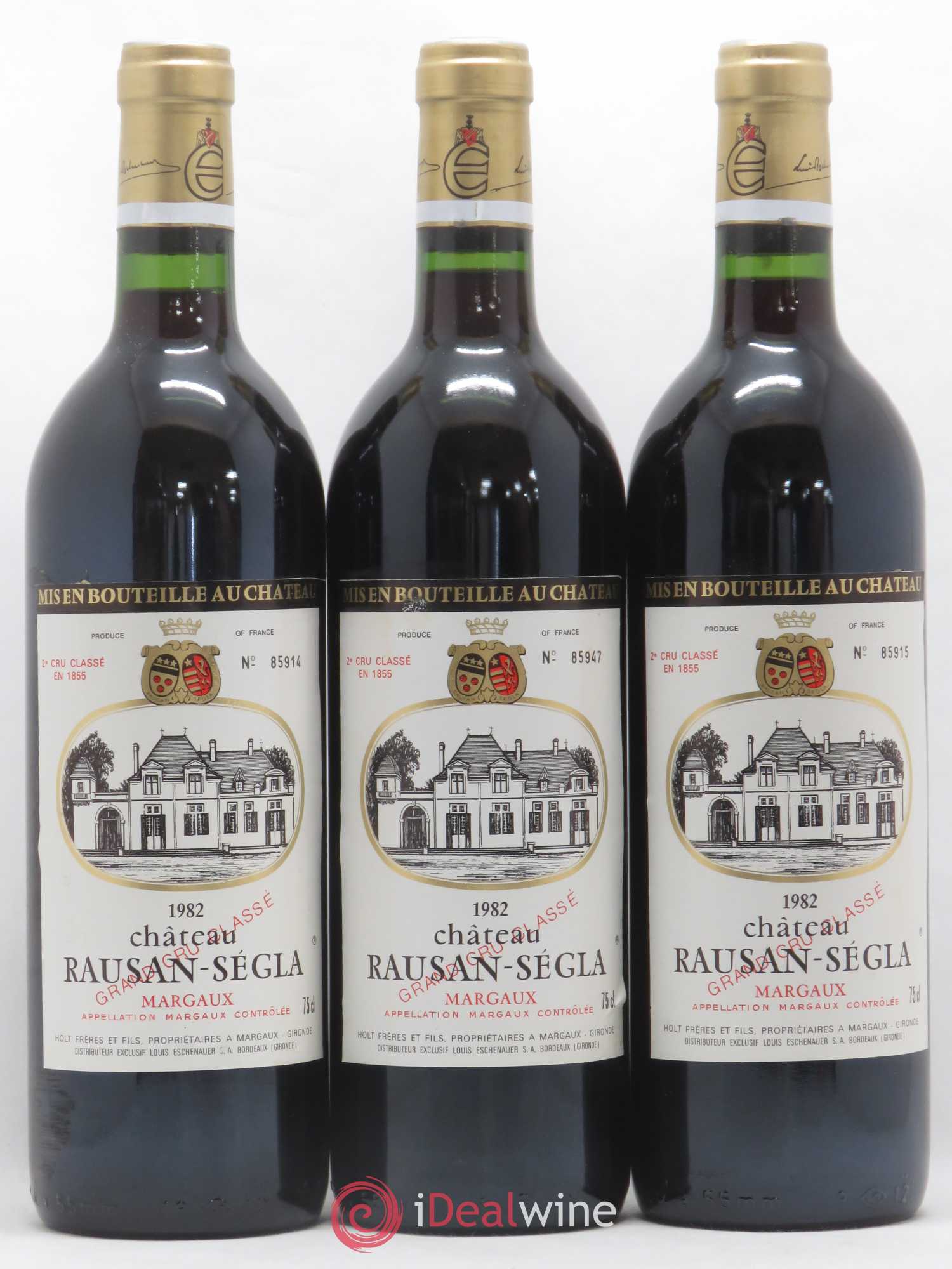 Château Rauzan Ségla Grand Cru Classé Mise Eschenauer 1982 - Lot de 12 bouteilles - 2