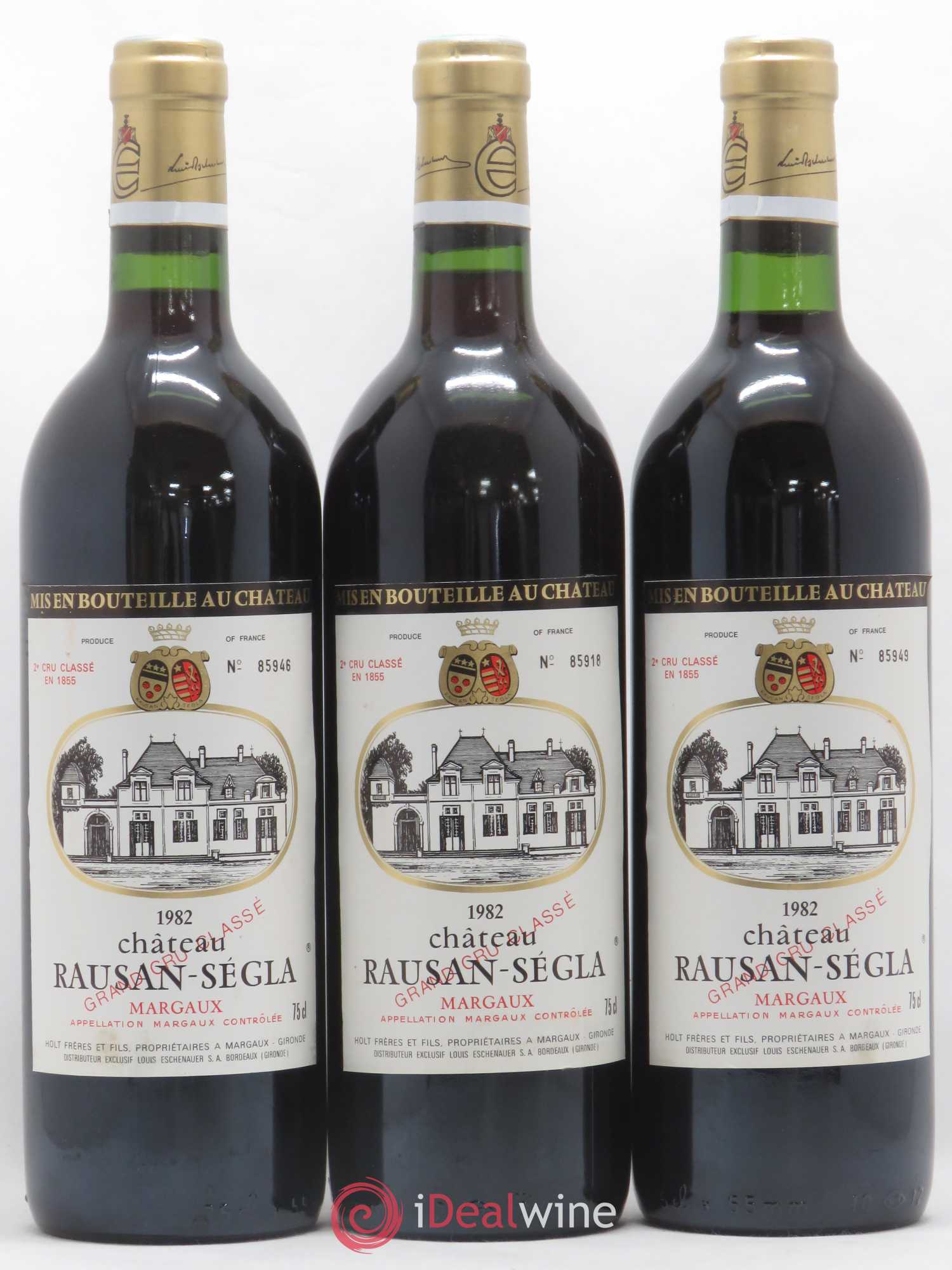 Château Rauzan Ségla Grand Cru Classé Mise Eschenauer 1982 - Lot de 12 bouteilles - 3