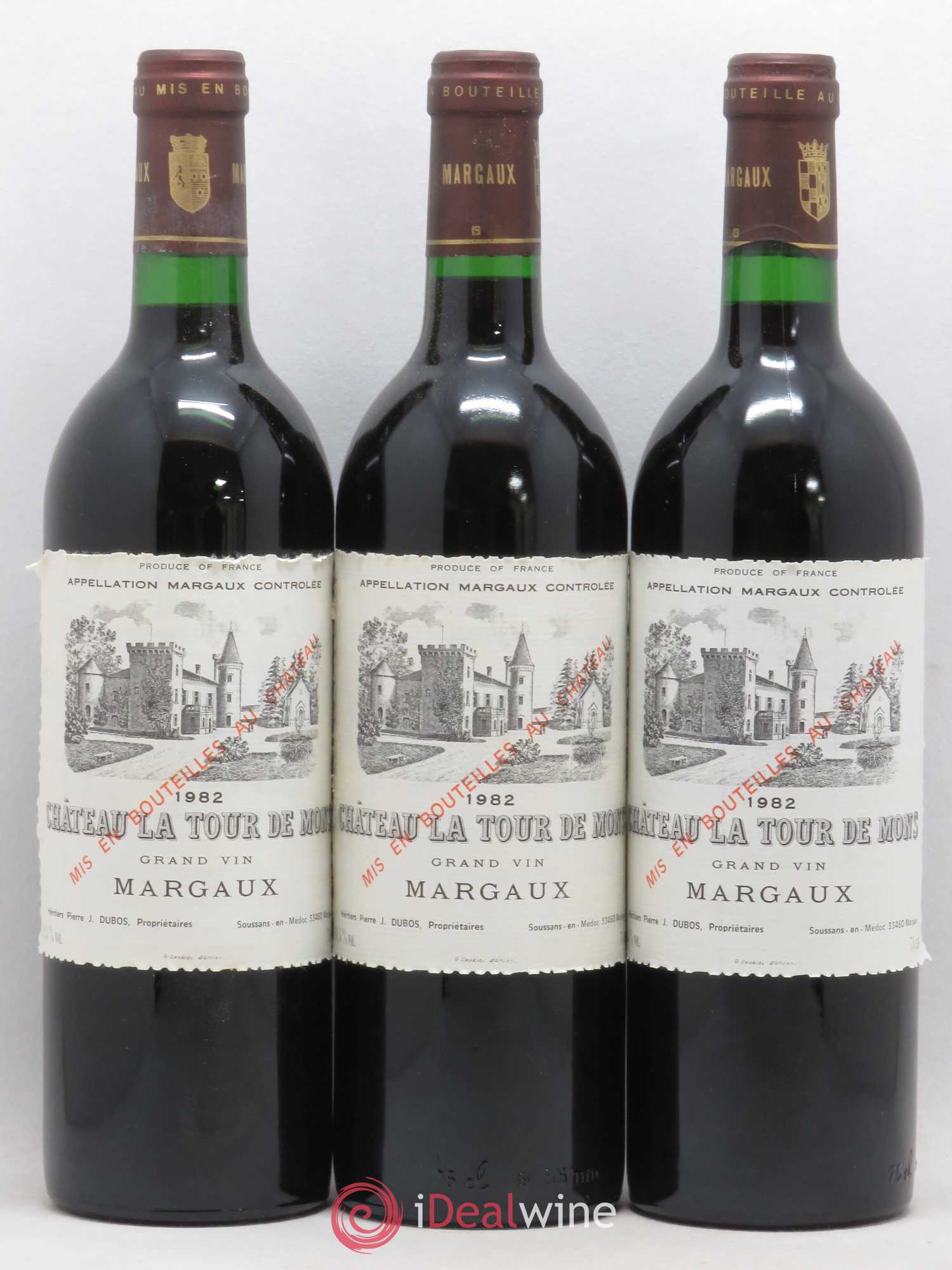 Château la Tour de Mons Cru Bourgeois 1982 - Lot de 12 bouteilles - 1