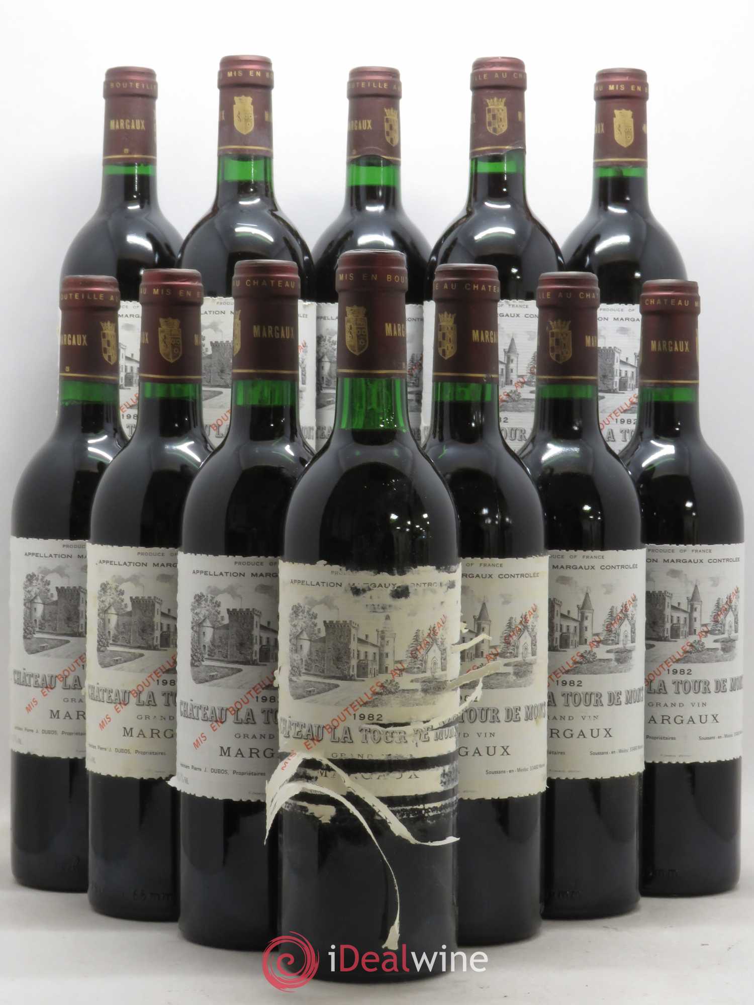 Château la Tour de Mons Cru Bourgeois 1982 - Lot de 12 bouteilles - 0