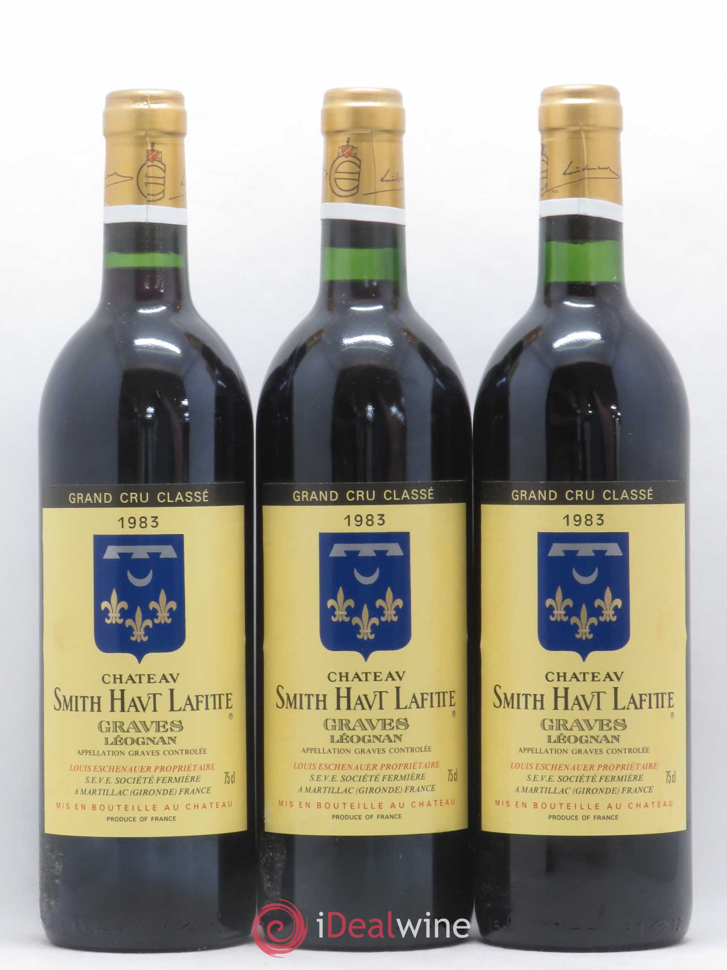 Château Smith Haut Lafitte Cru Classé de Graves Mise Eschenauer 1983 - Lot de 12 bouteilles - 1