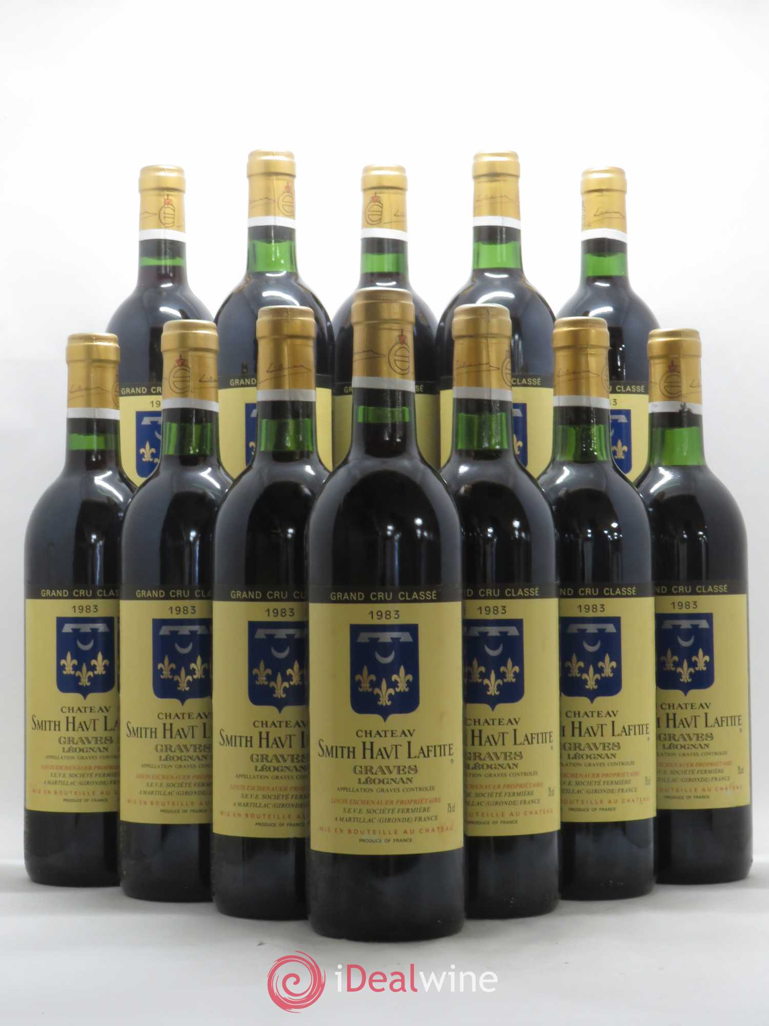 Château Smith Haut Lafitte Cru Classé de Graves Mise Eschenauer 1983 - Lot de 12 bouteilles - 0