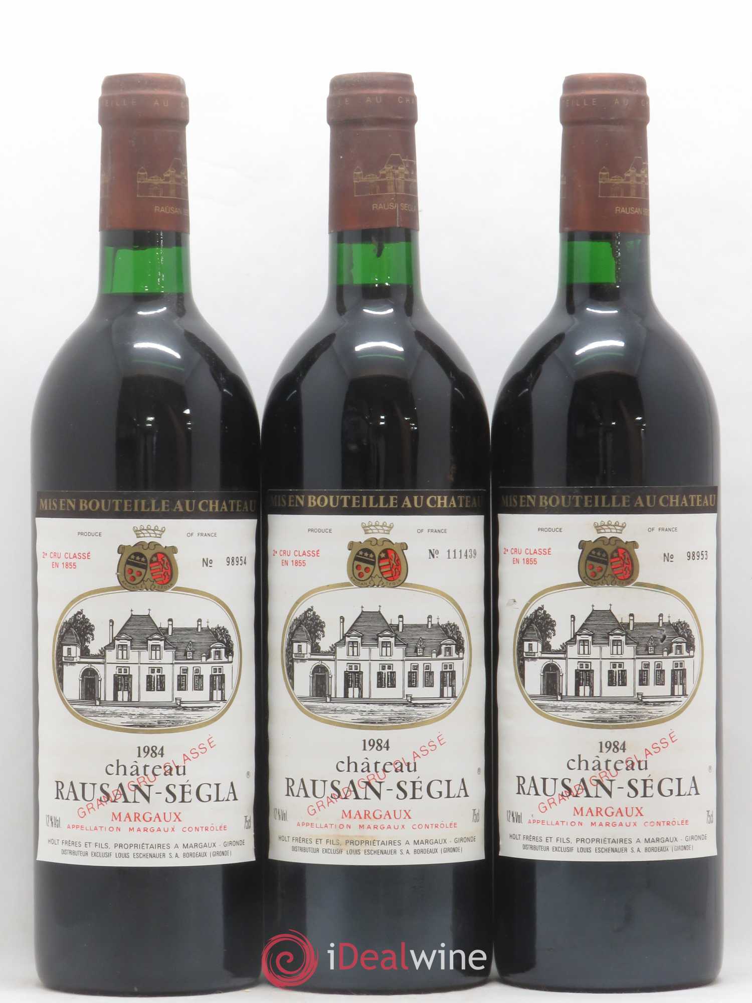 Château Rauzan Ségla Grand Cru Classé 1984 - Lot de 12 bouteilles - 1