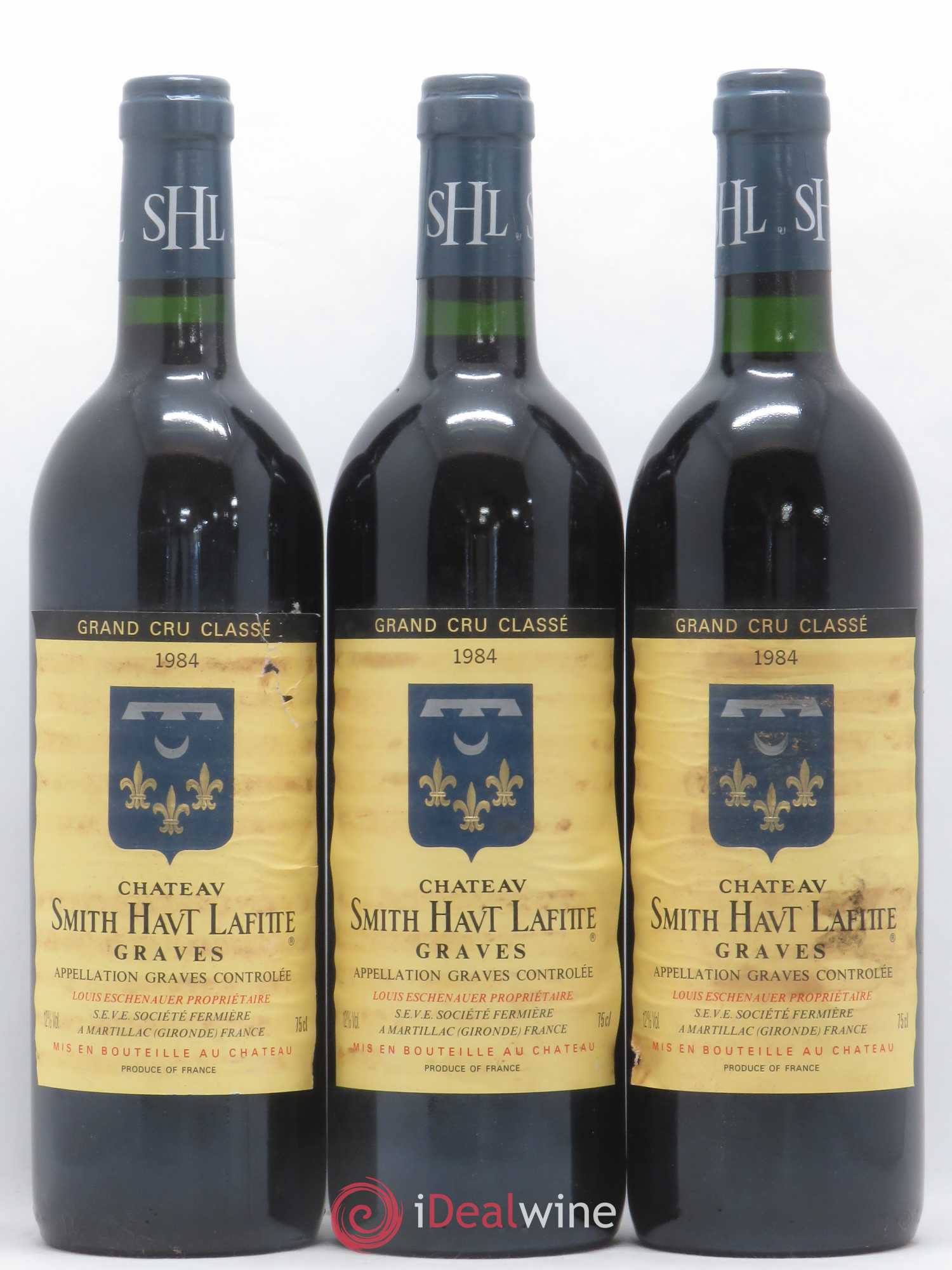 Château Smith Haut Lafitte Cru Classé de Graves 1984 - Lot de 12 bouteilles - 1
