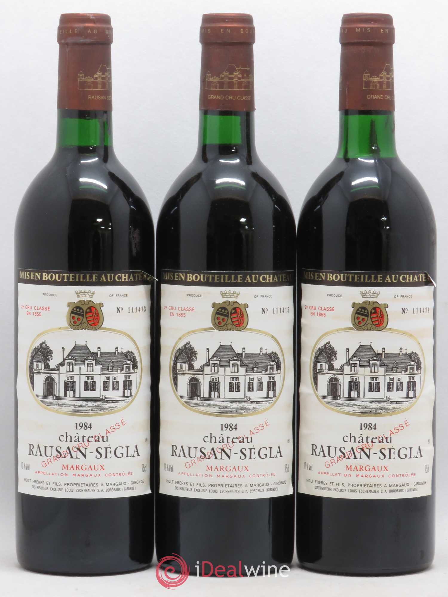 Château Rauzan Ségla Grand Cru Classé 1984 - Lot de 12 bouteilles - 1
