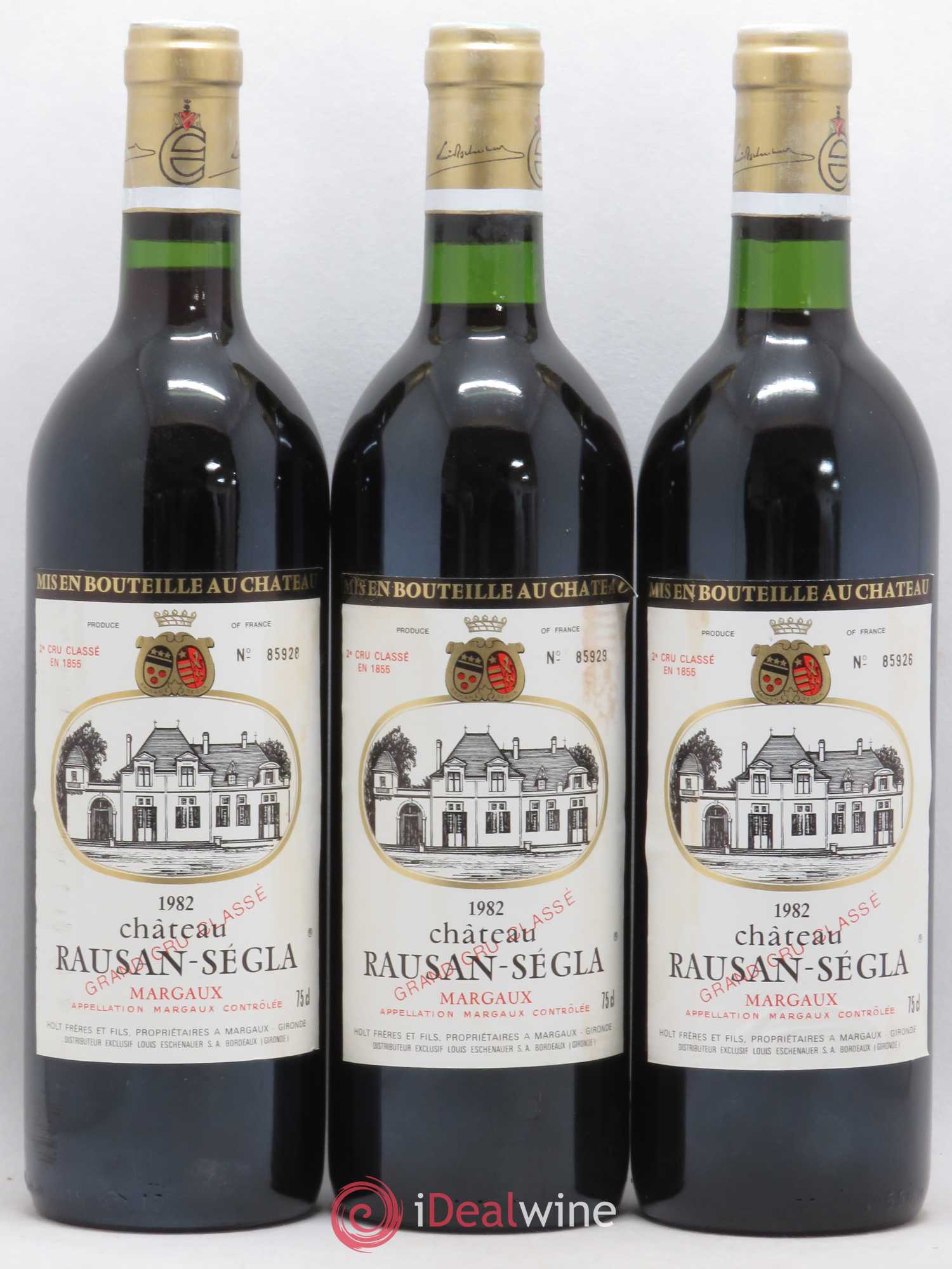 Château Rauzan Ségla Grand Cru Classé 1982 - Lot de 12 bouteilles - 1