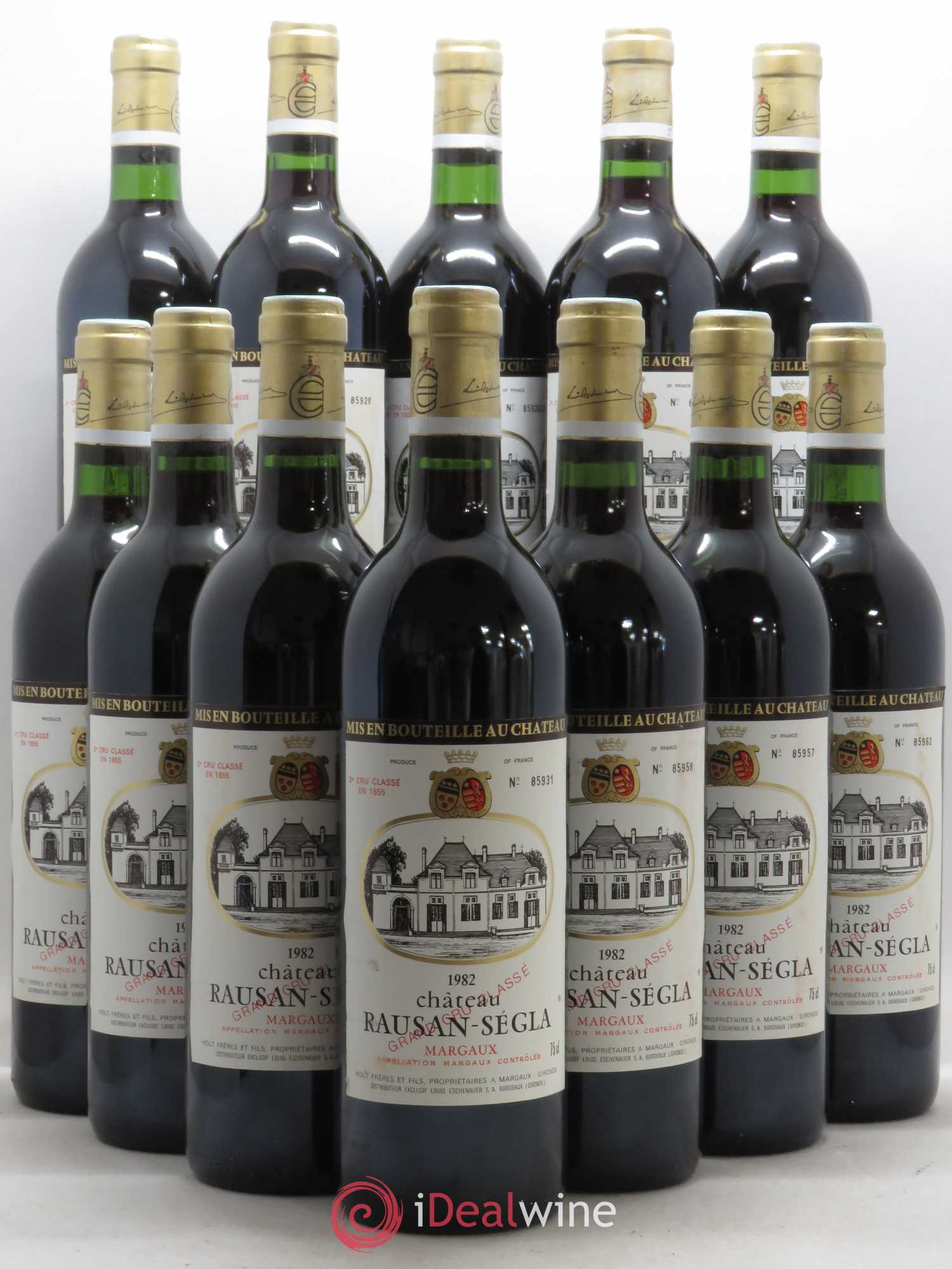 Château Rauzan Ségla Grand Cru Classé 1982 - Lot de 12 bouteilles - 0