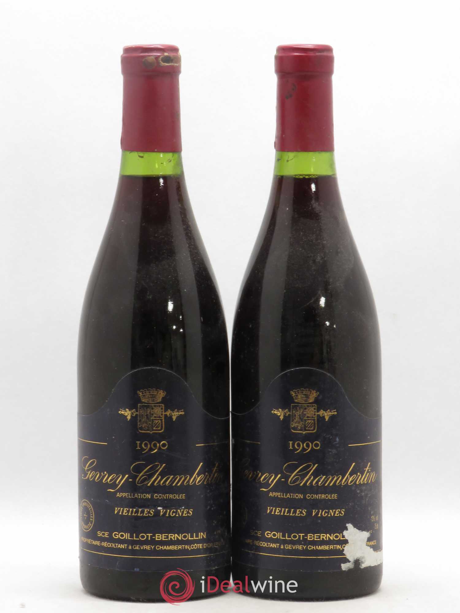 Gevrey-Chambertin Vieilles Vignes Goillot Bernollin 1990 - Posten von 2 Flaschen - 0