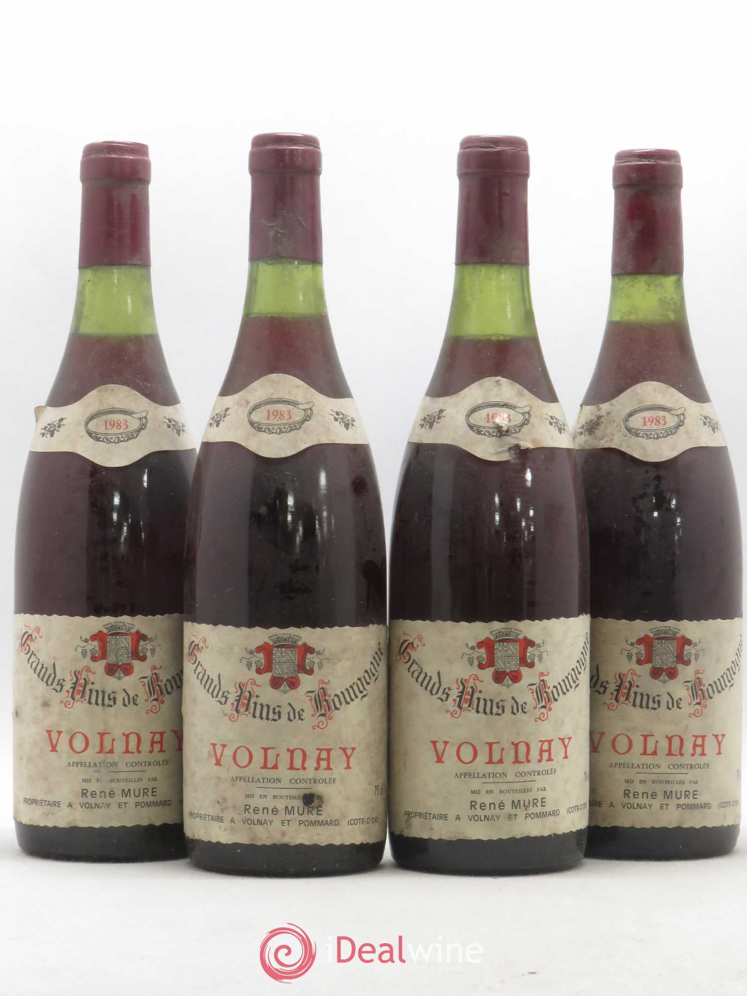 Volnay René Mure (sans prix de réserve) 1983 - Lot de 4 bouteilles - 0