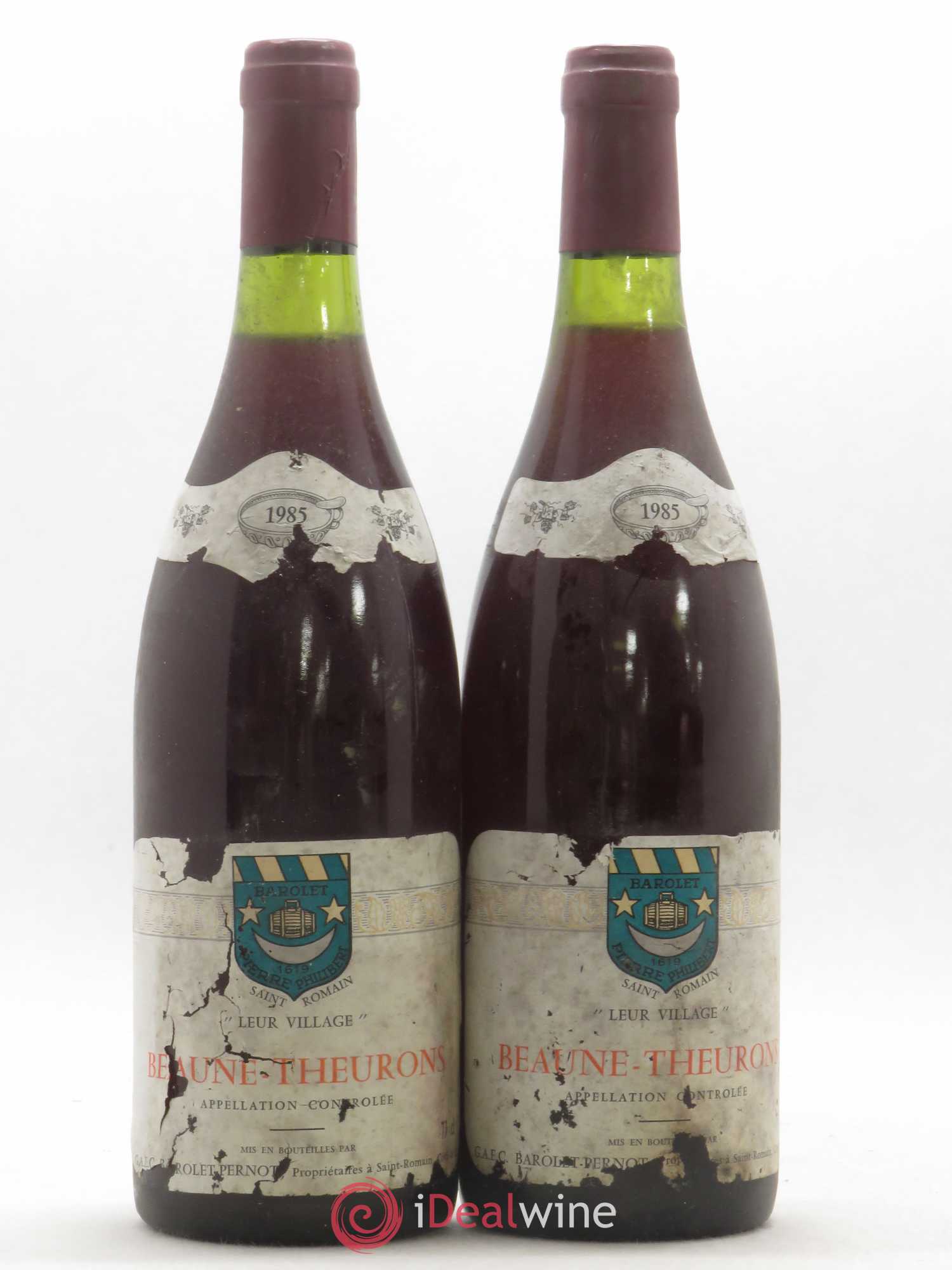 Beaune 1er Cru Teurons Leur Village Barolet Pernot 1985 - Posten von 2 Flaschen - 0